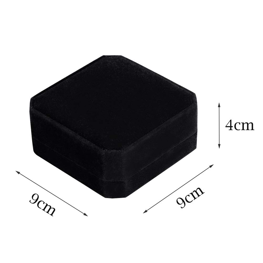Joy.Box Velvet Bracelet Gift Box - Elegant Jewelry Display Case for Bracelets & Bangles (Black, 1pc) - Perfect for Gifting, Storage & Retail Presentation