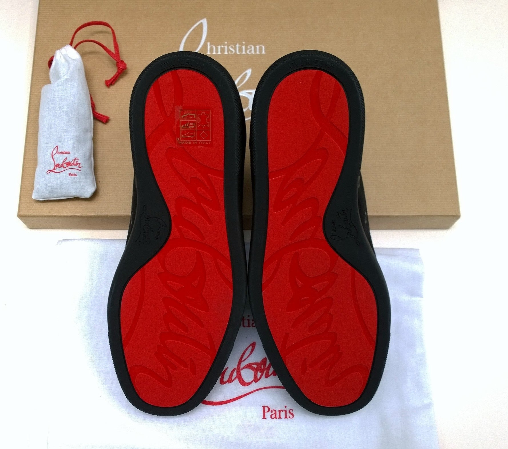 Christian Louboutin Louis Junior Black Suede Sneakers for Men - Luxury High-Top Designer Shoes | Perfect for Casual Wear, Parties & Fashion Events