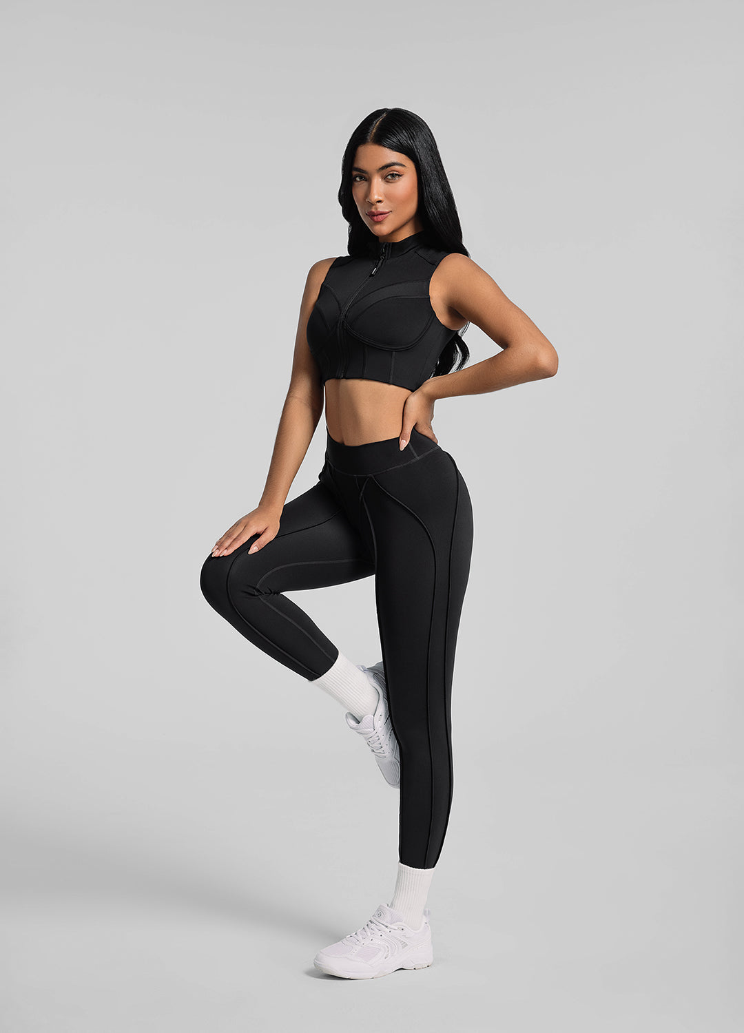 Contour Stitch Leggings for Women - High Waisted Yoga Pants with Tummy Control - Perfect for Workouts, Running & Lounge Wear