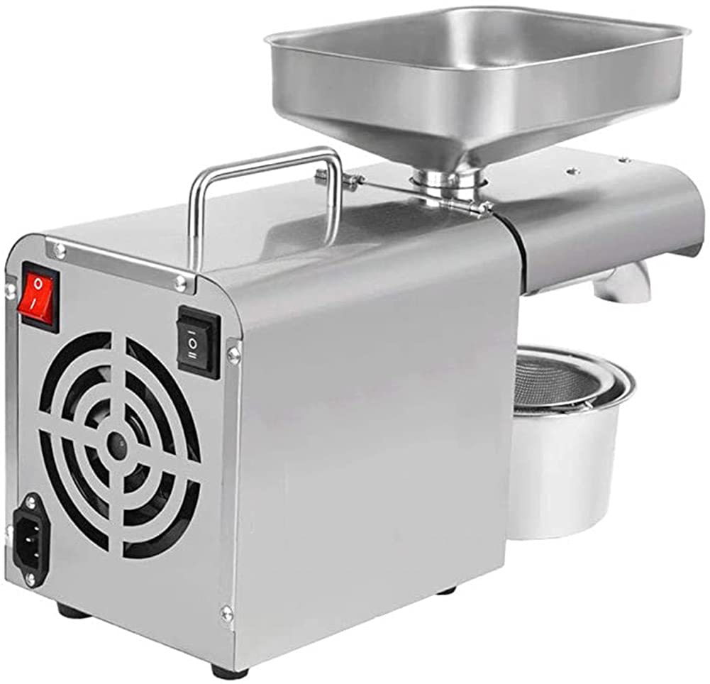 Premium 304 Stainless Steel Electric Oil Press Machine - Automatic Cold Press Oil Expeller for Peanut, Sesame, Almond & Rapeseed Oil | Home & Commercial Use | Healthy Cooking, Salad Dressings & DIY Beauty Products
