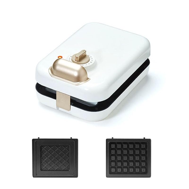 CAUME Non-Stick Sandwich Maker - PFOA & PFAS Free Stainless Steel Grill - Modern White Design for Perfect Paninis & Grilled Cheese - Ideal for Breakfast, Lunch & Quick Snacks at Home or Office