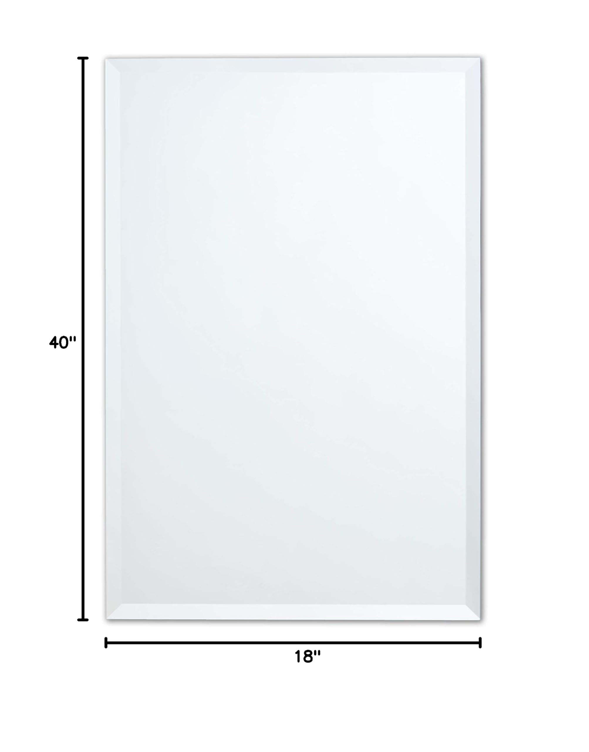 Better Bevel Frameless Rectangle Mirror - 18