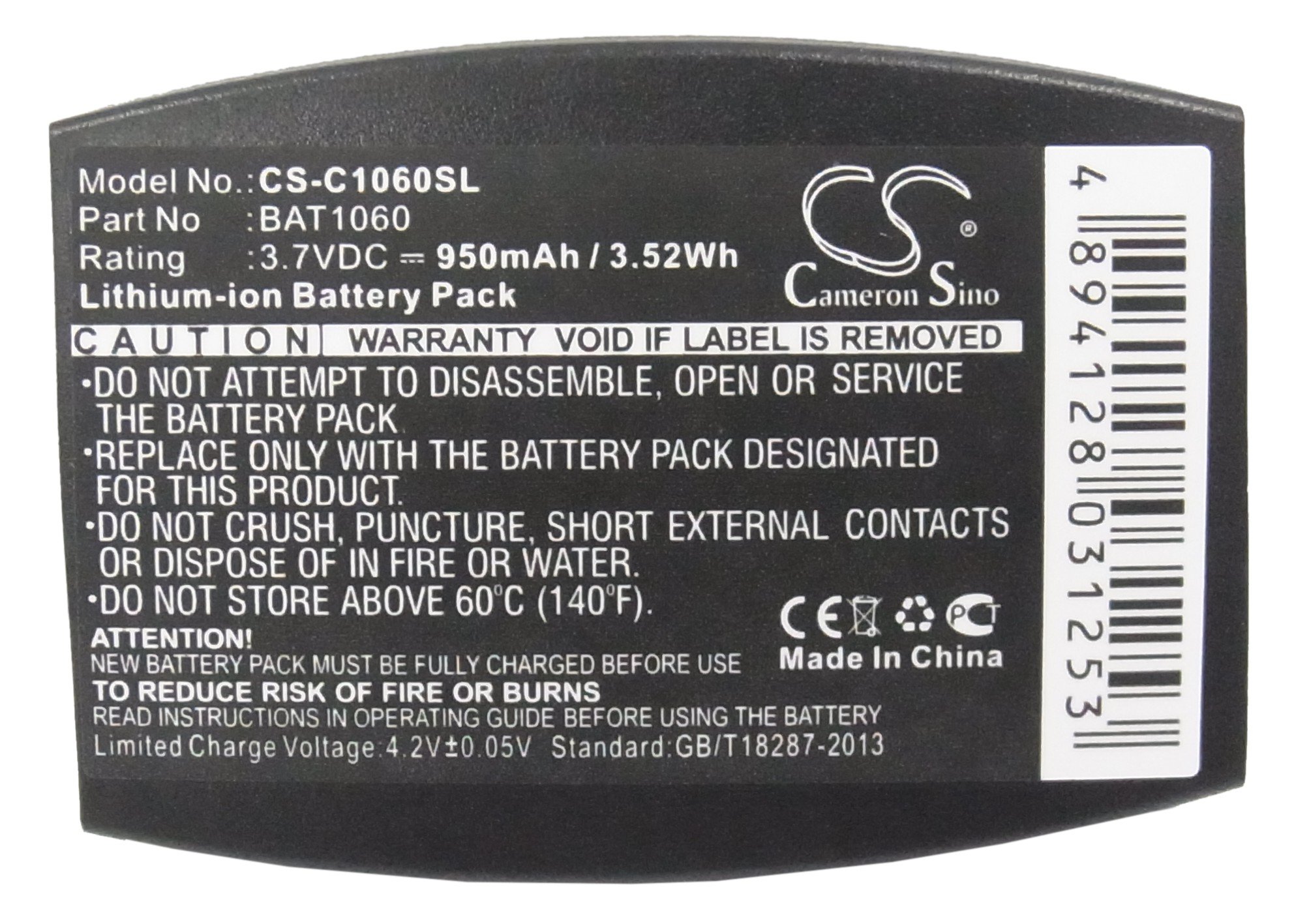 950mAh Replacement Battery for 3M C1060 Wireless Intercom RF1060 T-1 Drive-Thru Headsets XT-1 - Compatible with BAT1060 XT-1 CP-SN3M - Perfect for Restaurant Drive-Thru & Fast Food Communication Systems