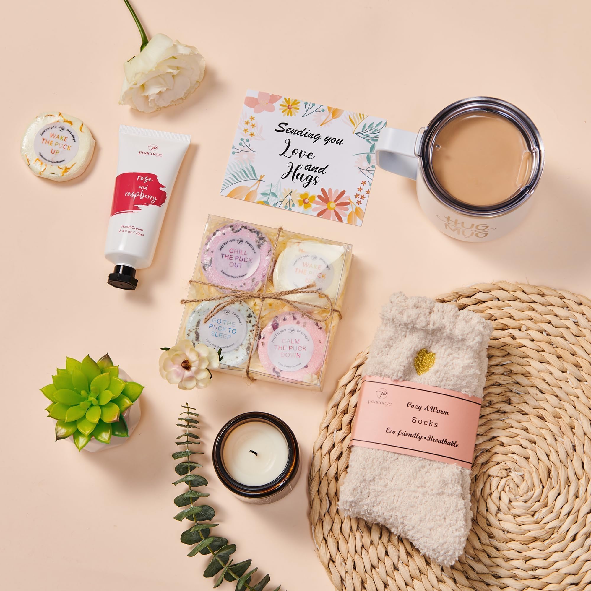 Luxury Spa Gift Basket for Women - Self Care Package with Relaxing Essentials for Mom, Wife, Grandma & Best Friends | Valentine's Day, Get Well Soon, Thinking of You & Holiday Gifts | Stress Relief & Feel Better Present for Women