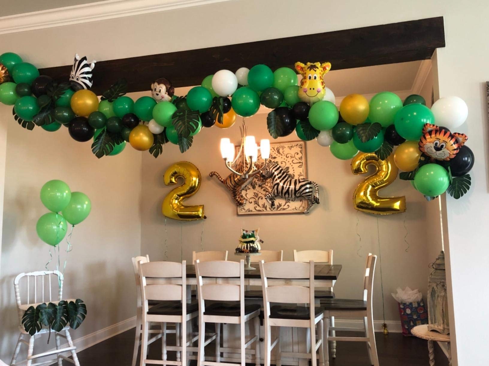 112PCS Jungle Safari Party Balloon Decorations Kit - Animal Print Balloons, 16ft Balloon Arch for Baby Shower, Kids Birthday Party, Zoo Theme Party Supplies | Perfect for Jungle Themed Birthday Decorations, Baby Showers, Gender Reveals & Safari Adventure Parties