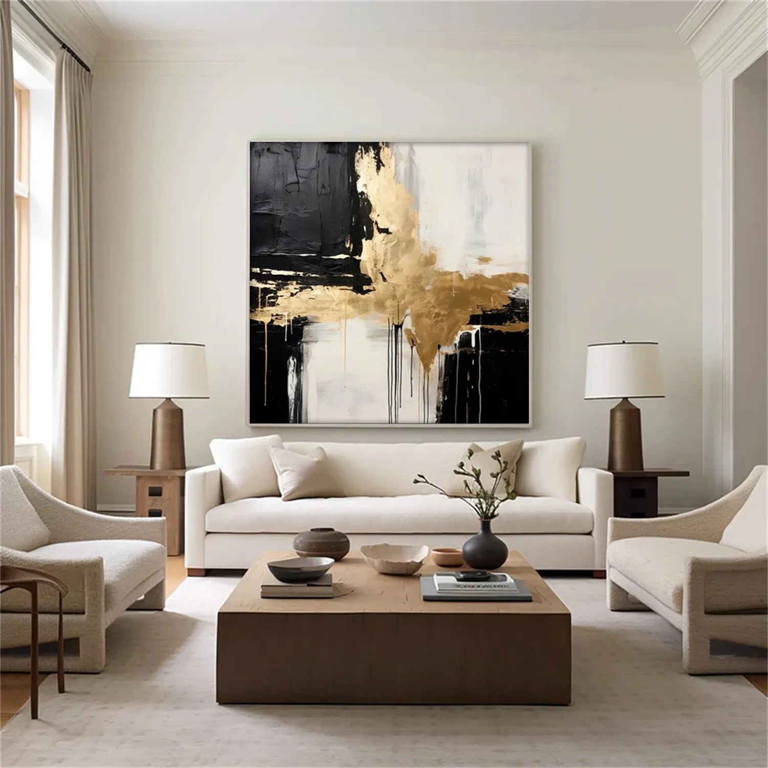 Abstract Painting #AB 246 - Modern Wall Art for Home & Office Decor - Perfect for Living Room, Bedroom or Workspace