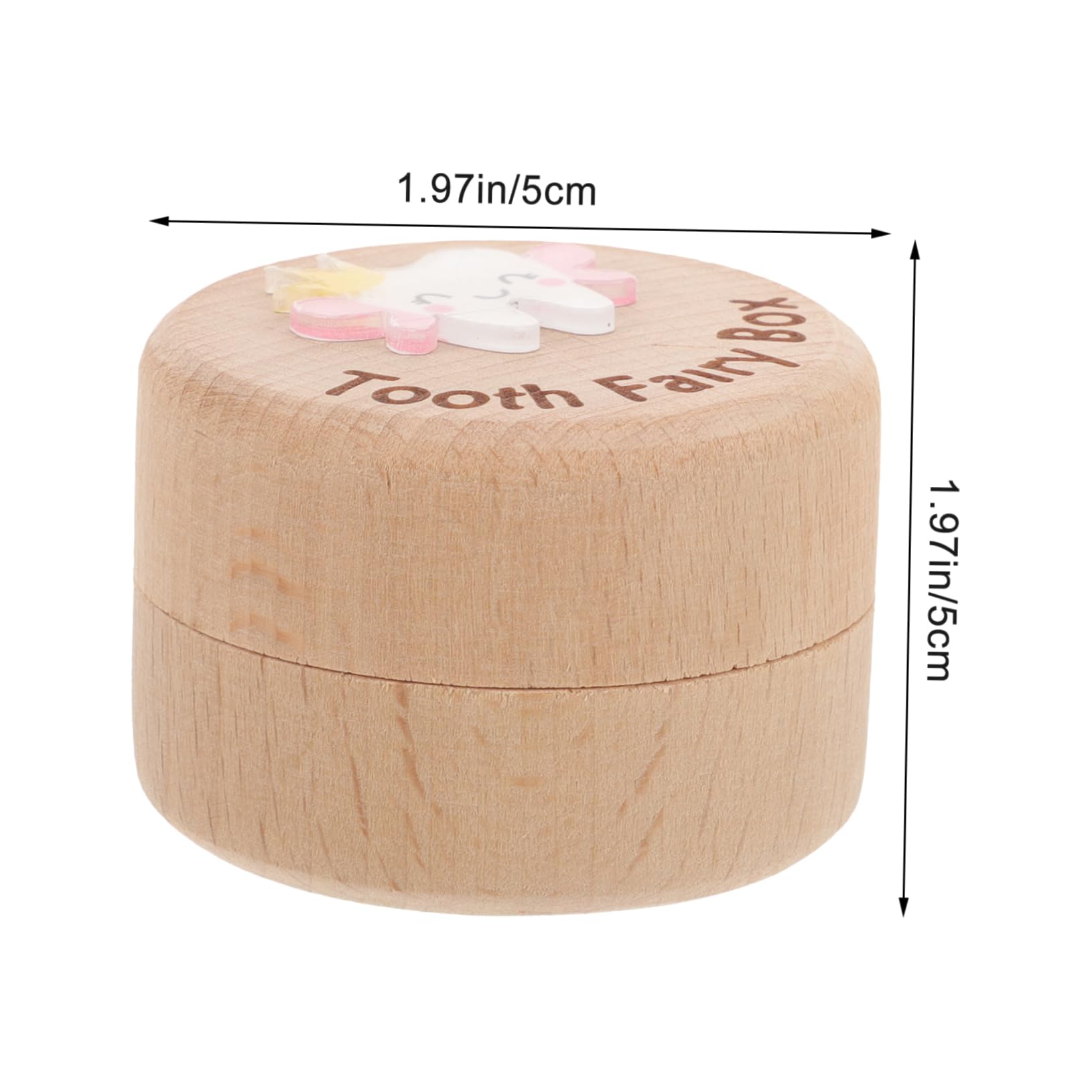 GAROZATION Wooden Cartoon Tooth Holder Box for Kids - Portable Tooth Case for Travel, School & Home Use