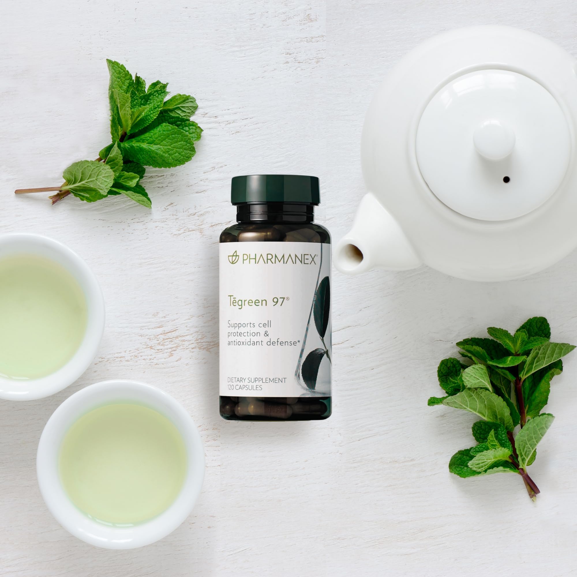 Nu Skin Pharmanex Tegreen 97 Cell Protection Supplement - 120 Capsules | High Potency Antioxidant Support for Healthy Cellular Function | Proprietary Green Tea Extract Formula | Supports Immune Health & Daily Wellness