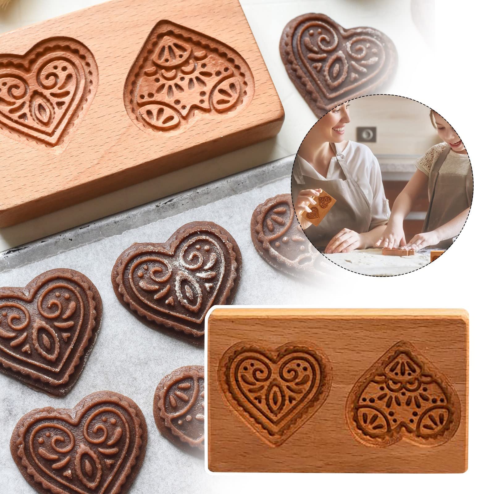 Valentine's Day Cookie Cutters Set - Stainless Steel Baking Molds for Heart-Shaped Cookies, Cakes & Pastries - Perfect for Valentine's Baking, DIY Desserts & Holiday Kitchen Decor (6-Piece Set)