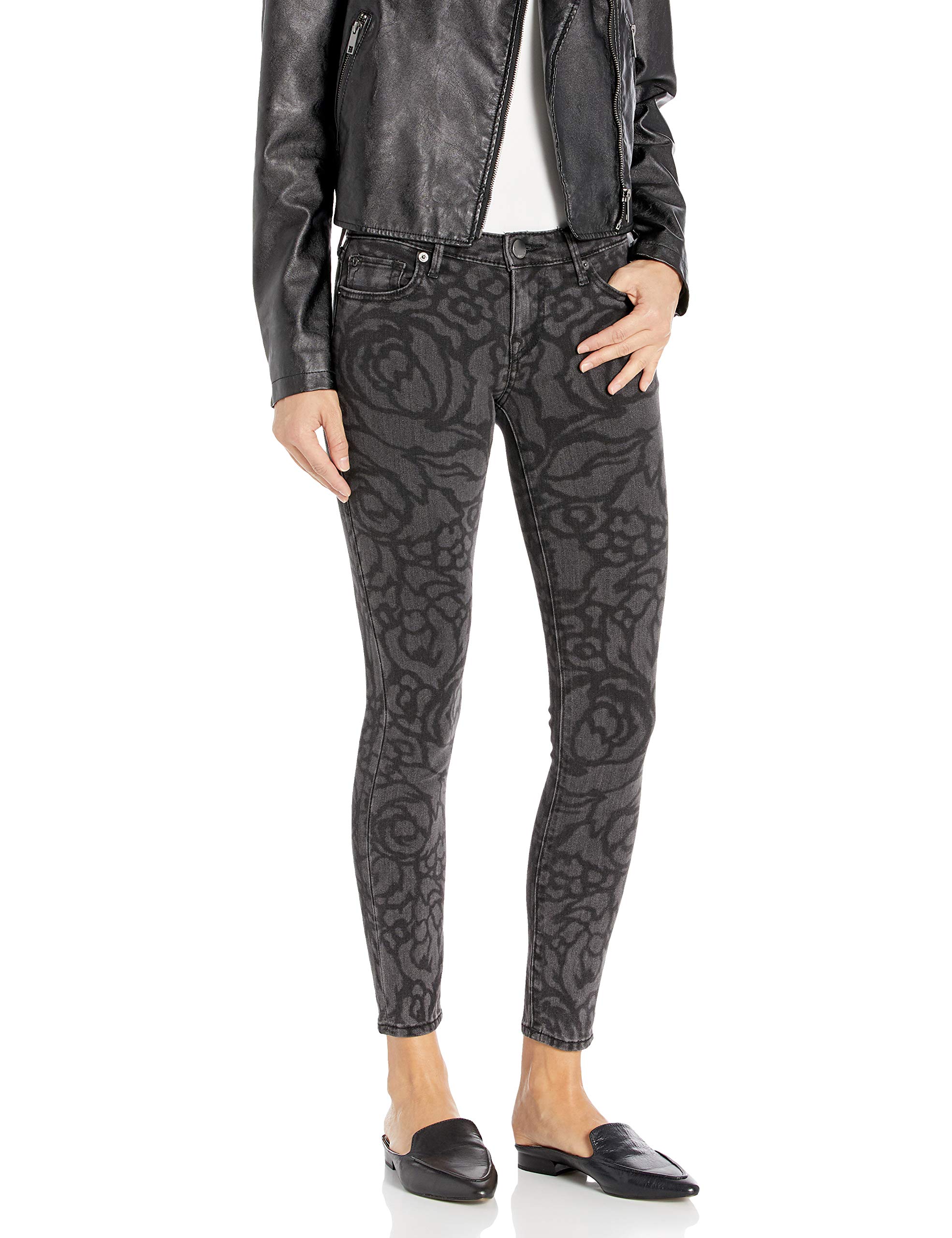 True Religion Women's Halle Rose Laser-Cut Jeans - High Waist Skinny Denim Pants for Women | Perfect for Casual Outfits, Date Nights & Office Wear