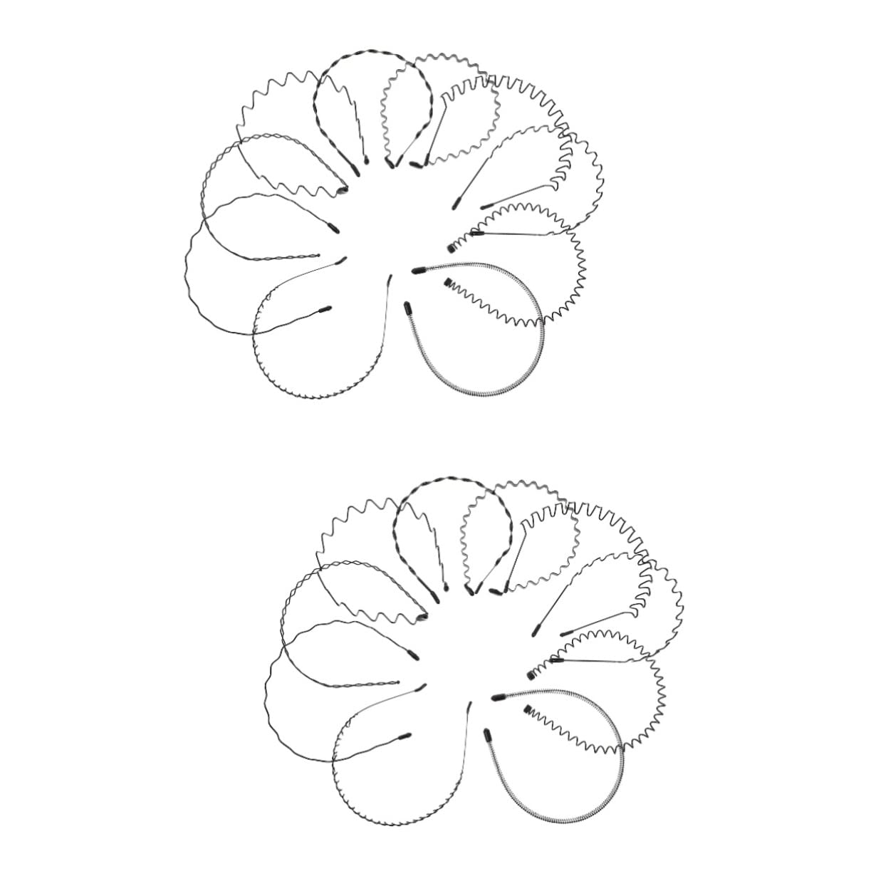 20 Pcs Invisible Wave Hairpins & Stretchy Headbands for Women & Men - Elastic Wavy Hair Bands, Unisex Hair Hoops for Sports, Work, Yoga & Everyday Use