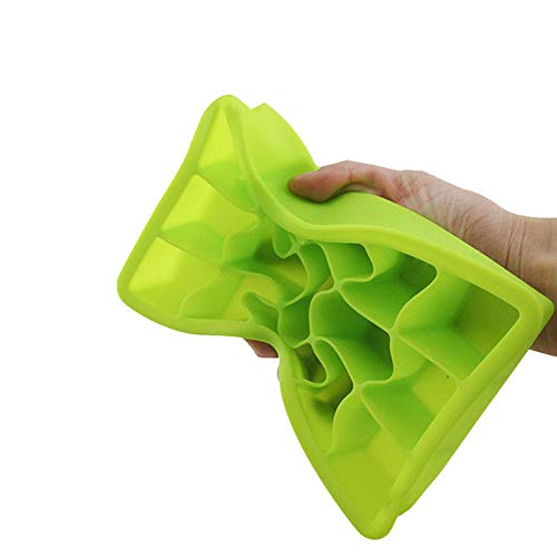 Mayata 2PCS Silicone Ice Cube Trays - 15 Cavity DIY Ice Maker Molds for Ice, Candy, Cake, Pudding, Chocolate & Whiskey - Perfect for Cocktails, Baking & Party Decorations