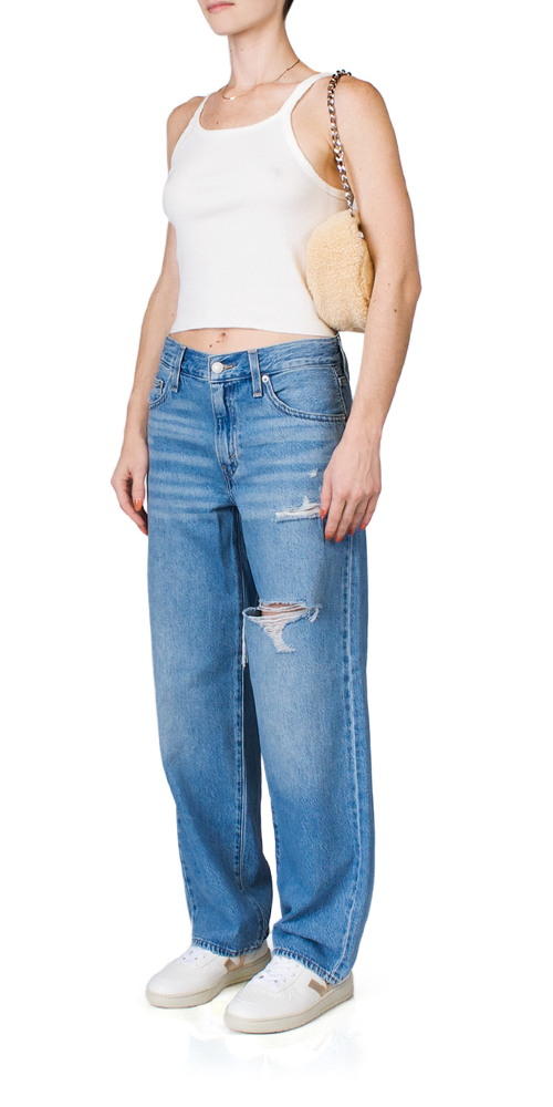 Cropped Rib Tank Top Ivory - Women's Casual Sleeveless Shirt for Summer, Beach & Everyday Wear