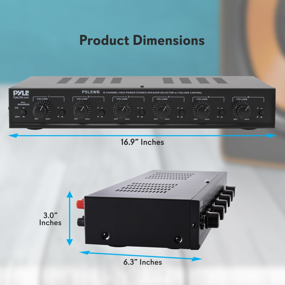 6-Channel Speaker Selector System - Multi-Room Audio Distribution for Home Theater & Whole House Music