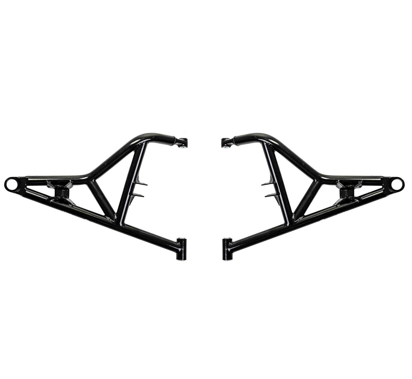 SuperATV Heavy Duty High Clearance Upper Front A-Arms for 2016-2021 Polaris RZR XP Turbo/XP 4 Turbo - Black - Includes Heavy Duty Ball Joints - Non-Adjustable - Off-Road Performance Upgrade for UTV Trail Riding & Dune Bashing
