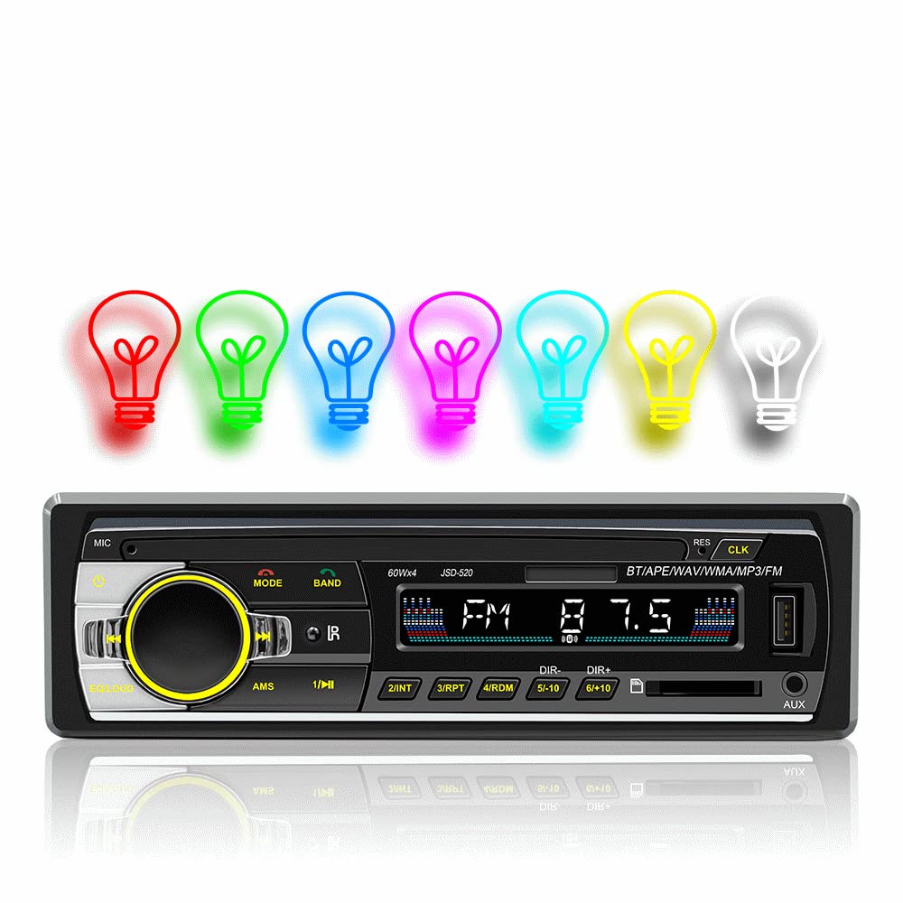 Vbestlife Car MP3 Player with LED Display - USB 2.0 FM Radio Receiver, Bluetooth Hands-Free Calling & Dual Connection for Music Streaming - Perfect for Commuting, Road Trips & In-Car Entertainment