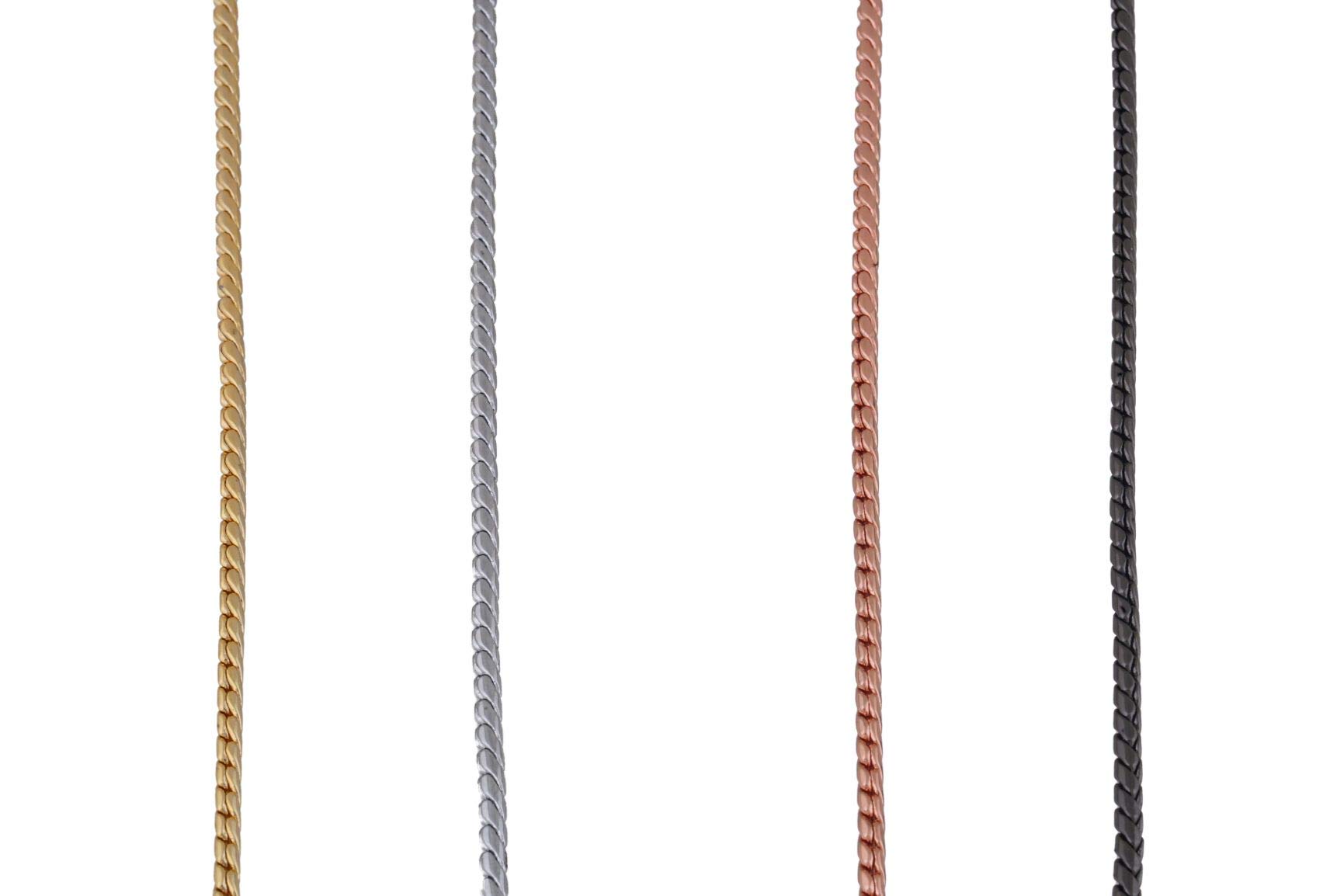 Premium Metal Chain Dog Show Collar - Adjustable Brass Snake Chain Slip Collar for Toy, Small, Medium, Large & XL Dogs - Gold 26