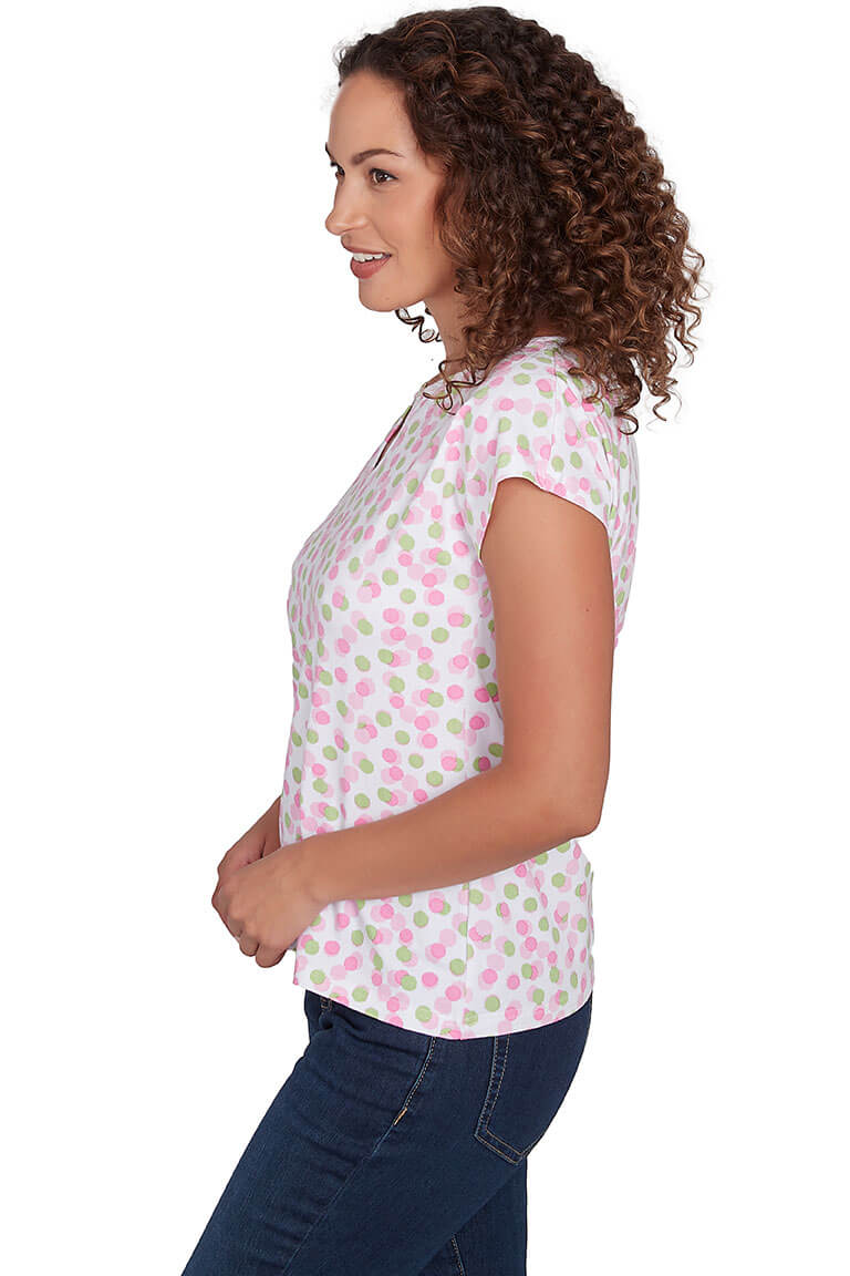 I Pink I Can Dancing Dots Tee - Trendy Graphic T-Shirt for Women | Fun Casual Wear for Dance, Parties & Everyday Outfits