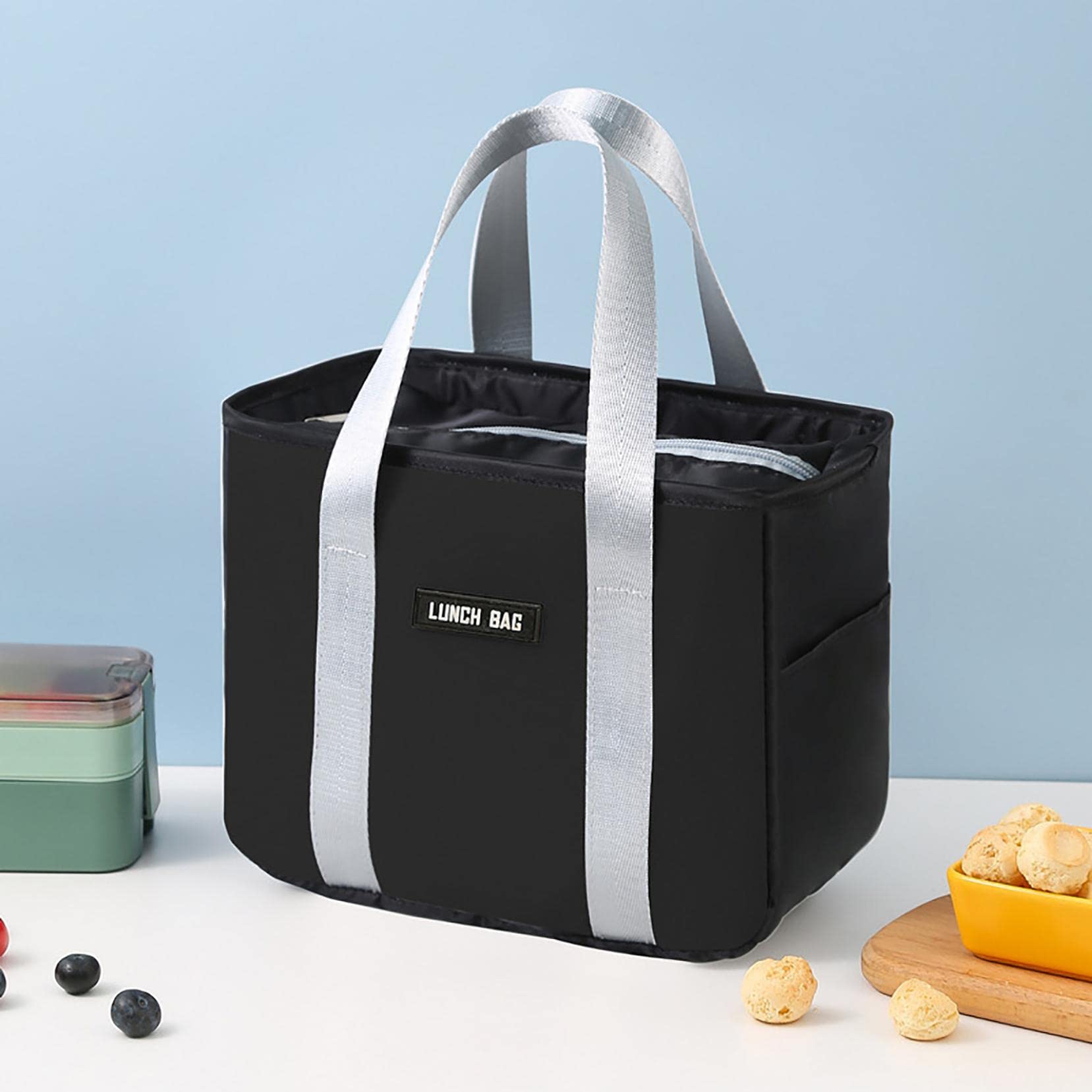Insulated Lunch Bag for Women & Men - Portable, Waterproof & Reusable Lunch Box with Thickened Leakproof Design - Perfect for Office, School, Picnics & Travel