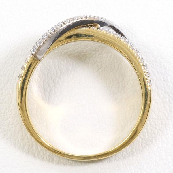 18K Yellow Gold & White Gold Diamond Ring for Women - Elegant Wedding, Engagement & Anniversary Jewelry Gift - Perfect for Proposals, Bridal Sets & Special Occasions