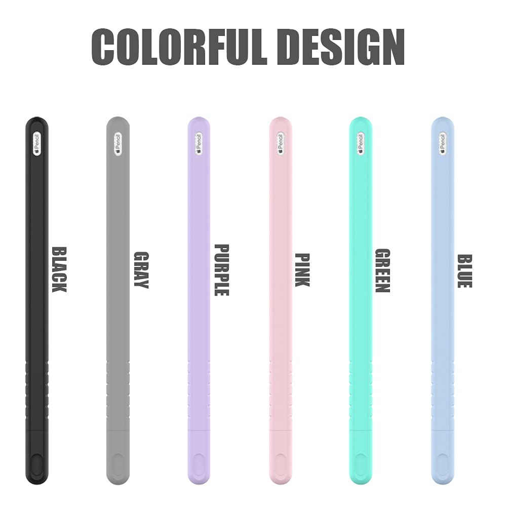 YINVA Apple Pencil 2nd Generation Sleeve Cover - Protective Grip Skin Case with Nib Cap (Black) | Perfect for iPad Pro, Drawing, Note-Taking & Digital Art Accessories