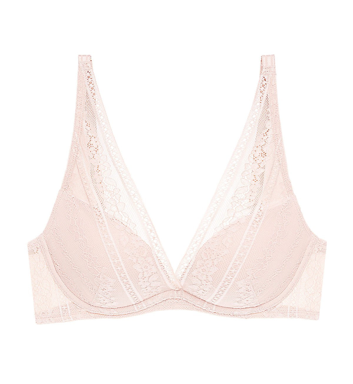 AQUA LUCKY Plunge Wired Push Up Bra - Sexy Lace Underwear for Women, Perfect for Date Night & Special Occasions