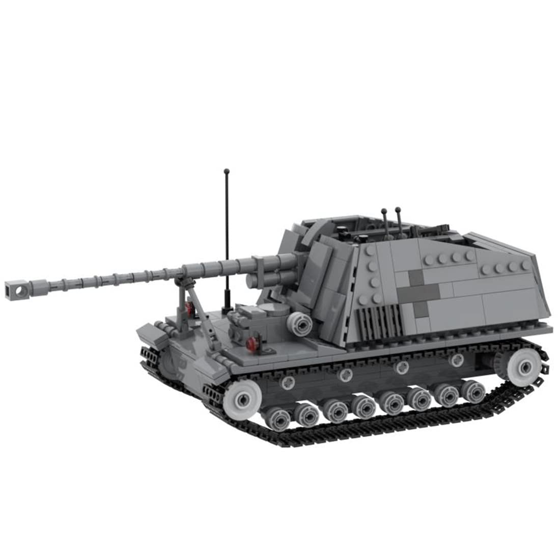 Lingxuinfo 567PCS MOC WWII Military Building Blocks - German Army Rhinoceros Tank Destroyer Model Kit | Compatible with Lego | Collectible Army Set for War History Enthusiasts & Display Scenes