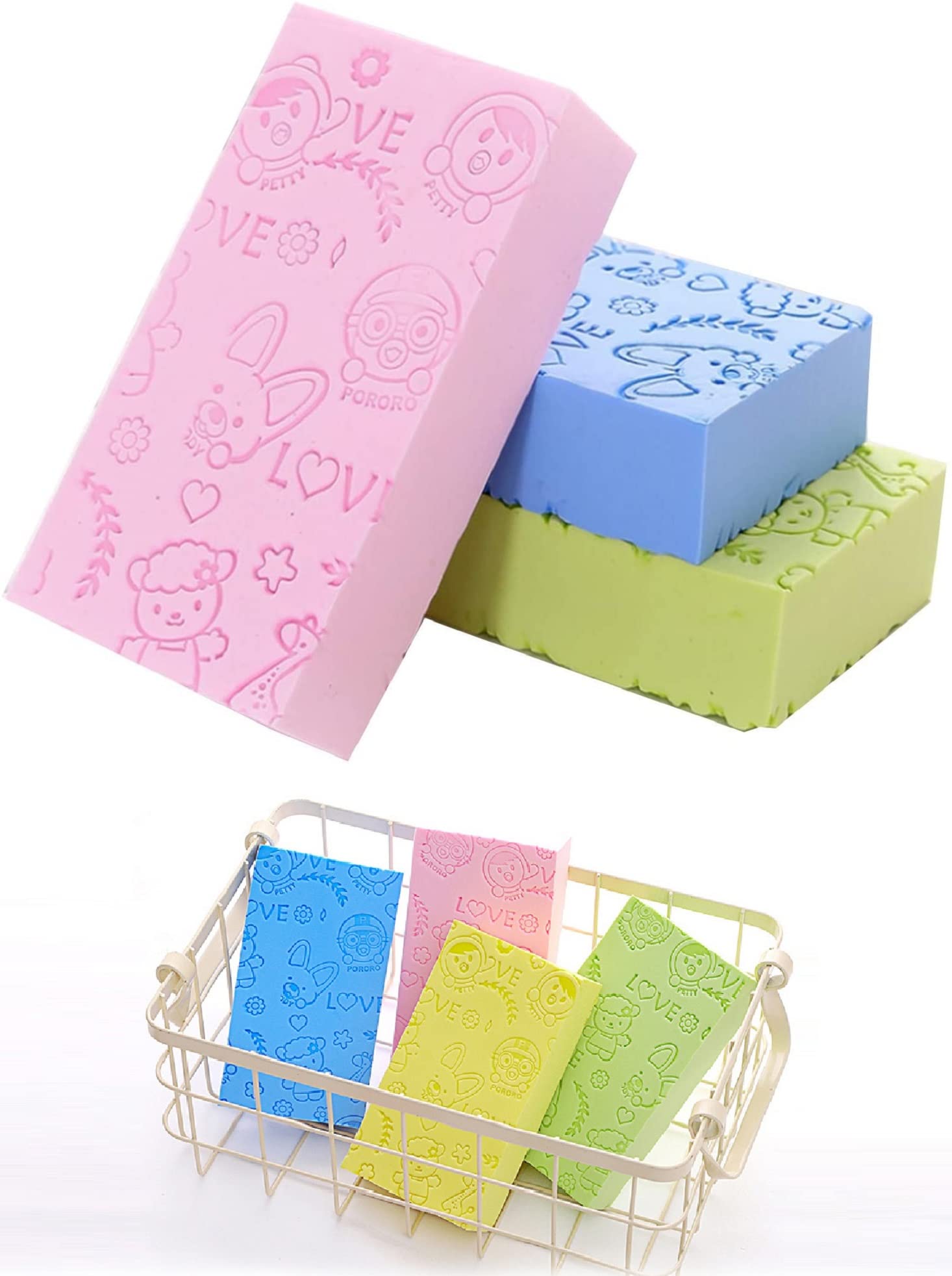 Ultra Soft Body Scrubber & Exfoliating Bath Sponge - Dead Skin Remover for Face & Body - Gentle Face Scrubber - Pack of 3 - Perfect for Shower, Spa & Daily Skincare Routine