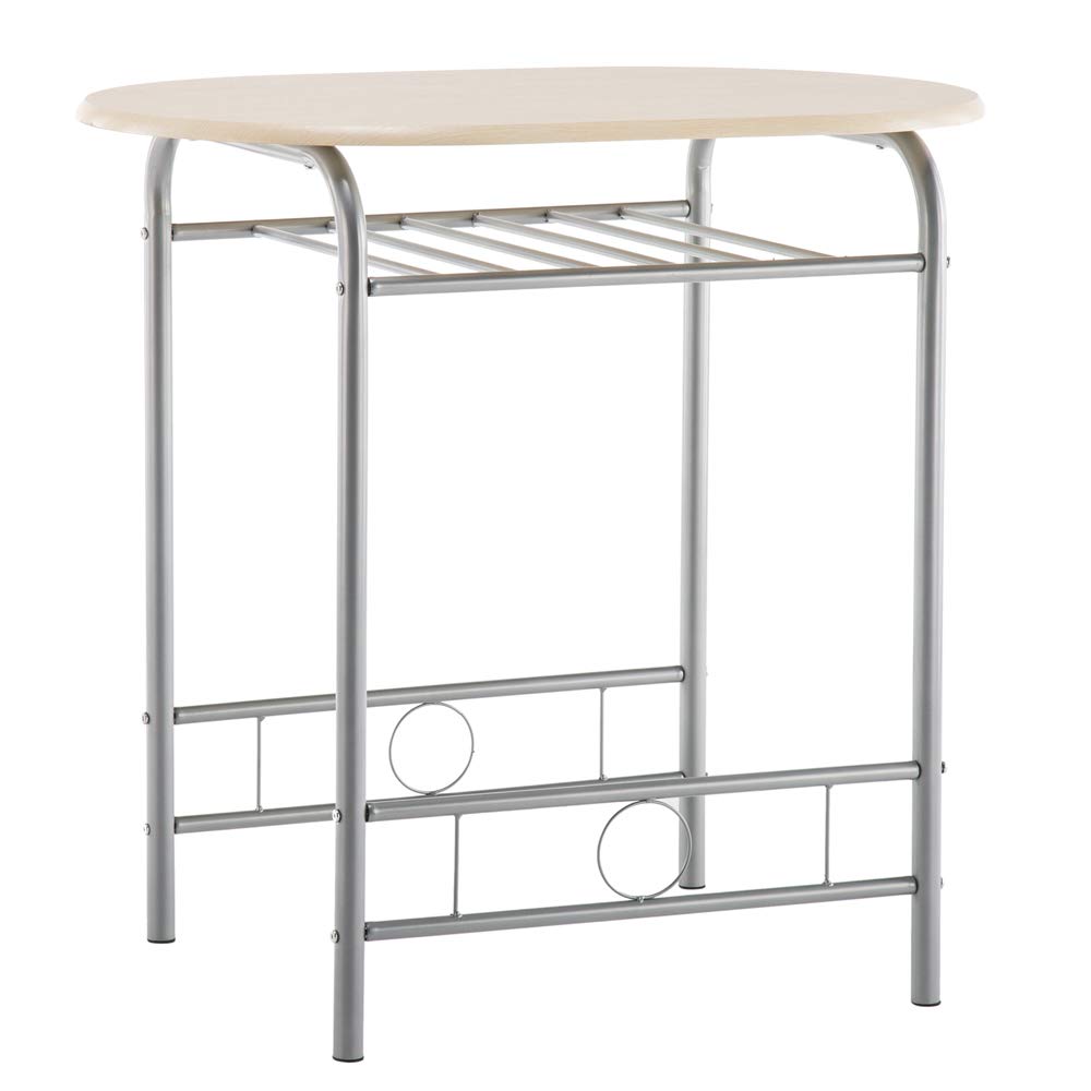 2-Person Breakfast Table Set - 3 Piece Space Saving Bistro Dining Set (1 Table + 2 Chairs) for Small Kitchens, Balconies & Apartments - Natural Wood Compact Cafe Style Furniture for Morning Coffee & Cozy Meals