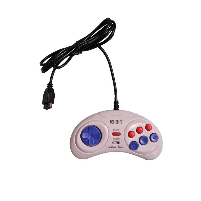Original Wired Controller for Sega Genesis 16-Bit Console - Classic Gaming Accessory for Retro Enthusiasts & Collectors - Perfect for Home Arcade & Gaming Parties