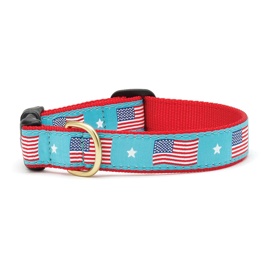 American Flag Dog Collar - Patriotic Pet Collar for Dogs, Adjustable & Durable for Daily Walks, Training & Outdoor Adventures