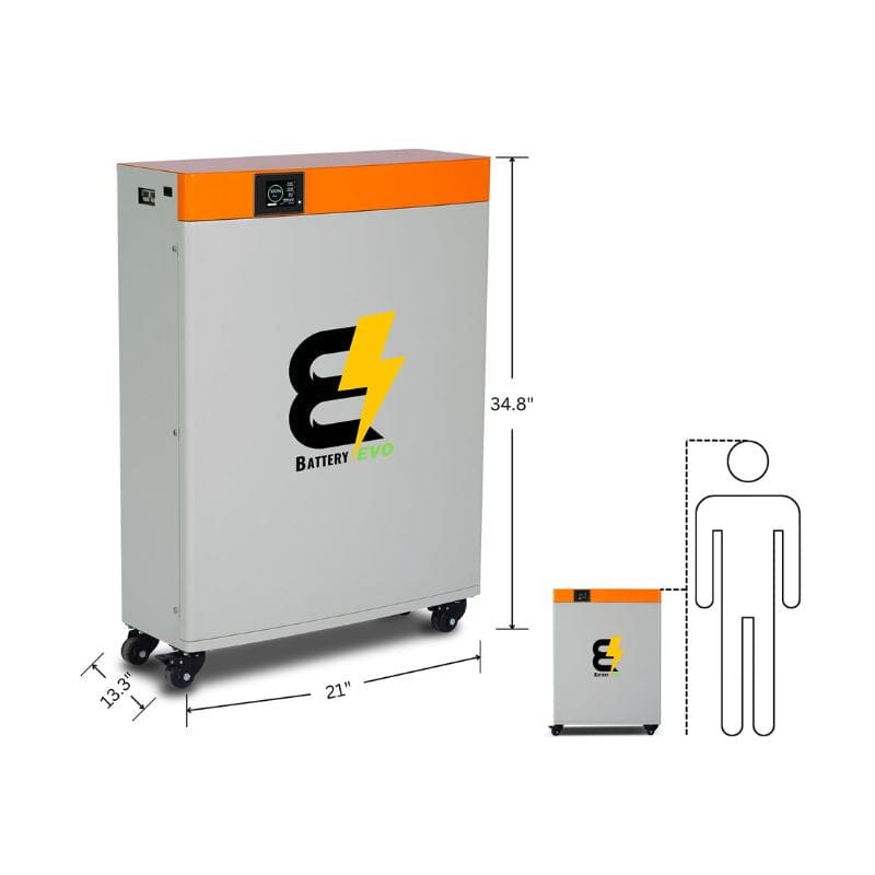 BatteryEvo 48V 322Ah 16.5kWh Lithium Battery Bank on Wheels - High Capacity Deep Cycle Power Storage for Solar, RV, Marine & Off-Grid Applications | 10 Year Warranty