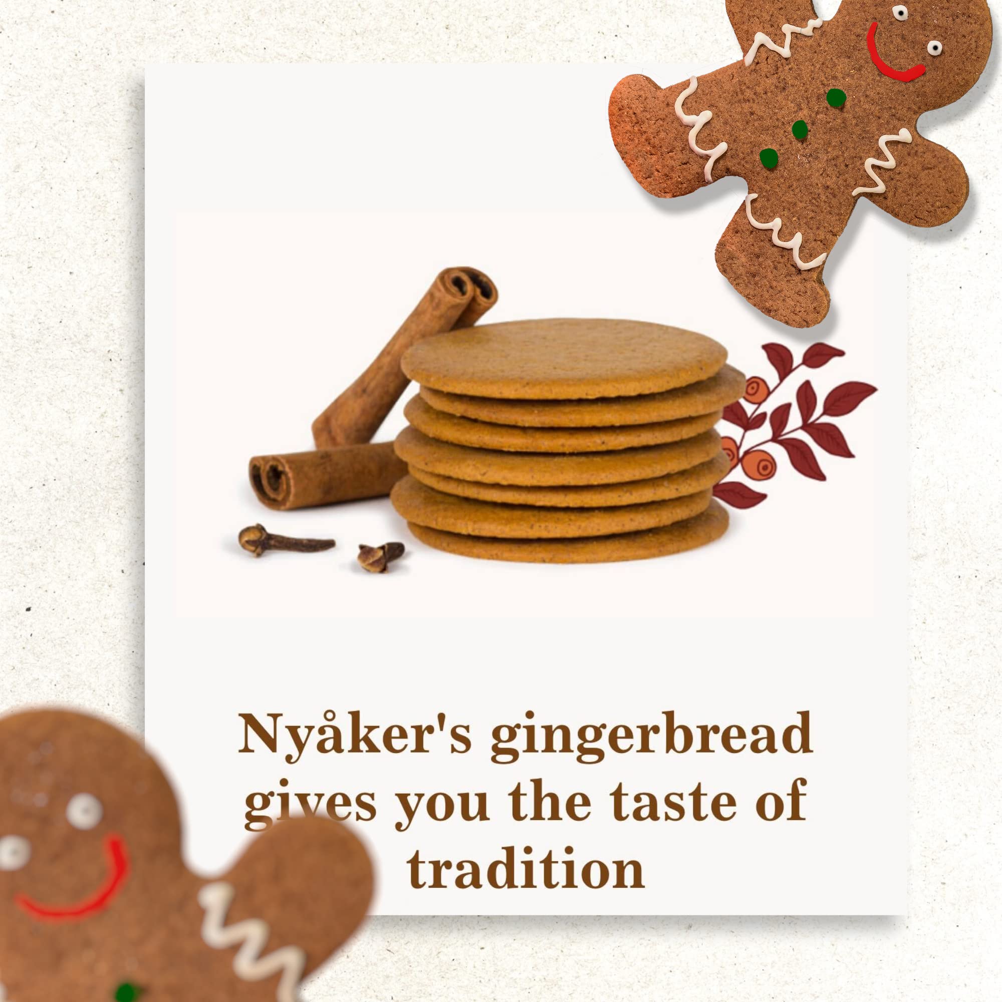 Nyakers Pepparkakor Swedish Gingerbread House Kit for Kids - Vegan Ginger Snaps, Dairy-Free Holiday Cookies - Christmas & Thanksgiving Food Gift (10.58Oz) - Perfect for Family Baking, Holiday Parties & Festive Decorations