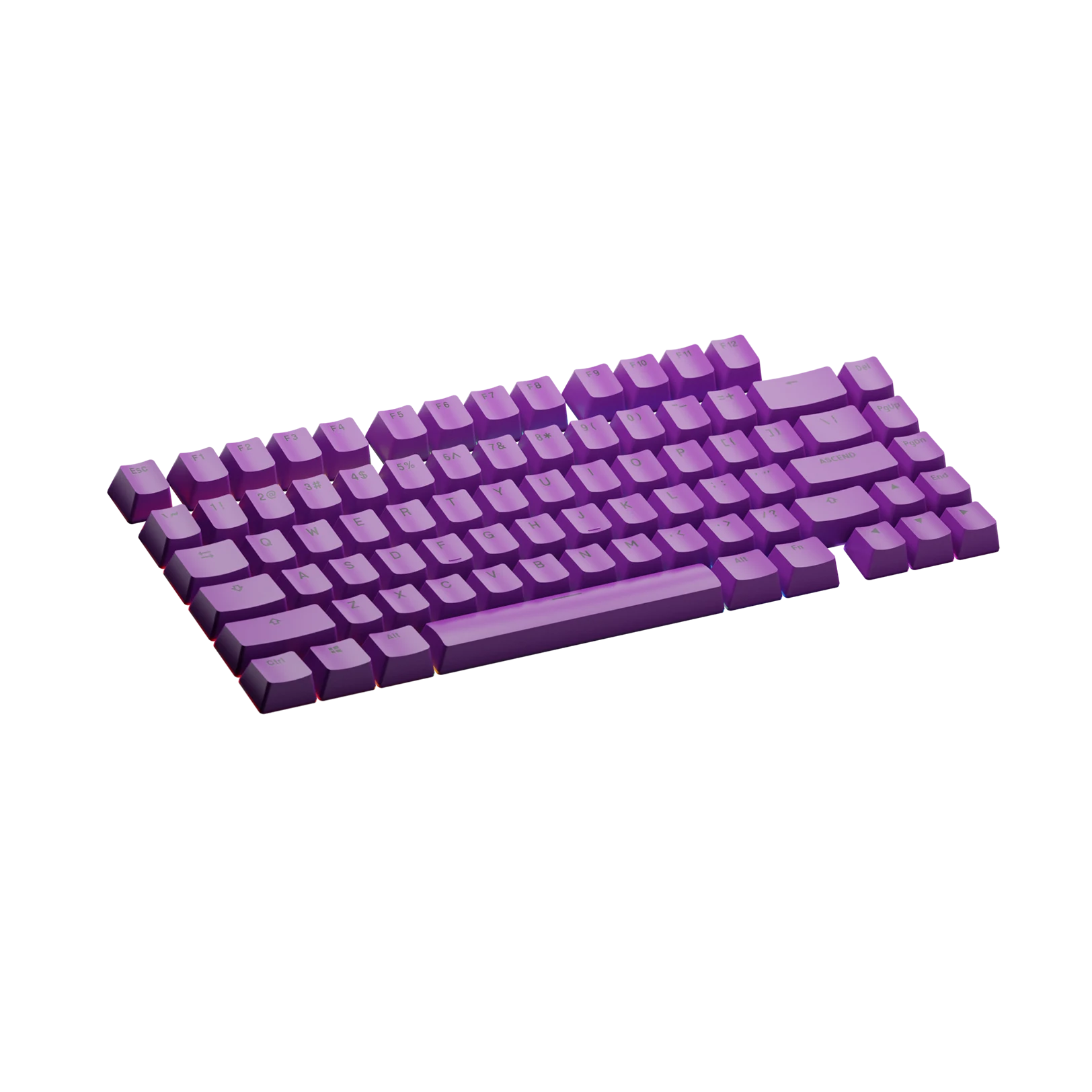 Epic Purple Keycaps for Mechanical Keyboards - Durable PBT Keycaps for Gaming & Typing - Perfect for PC, Mac & Laptop Keyboards (US Layout)