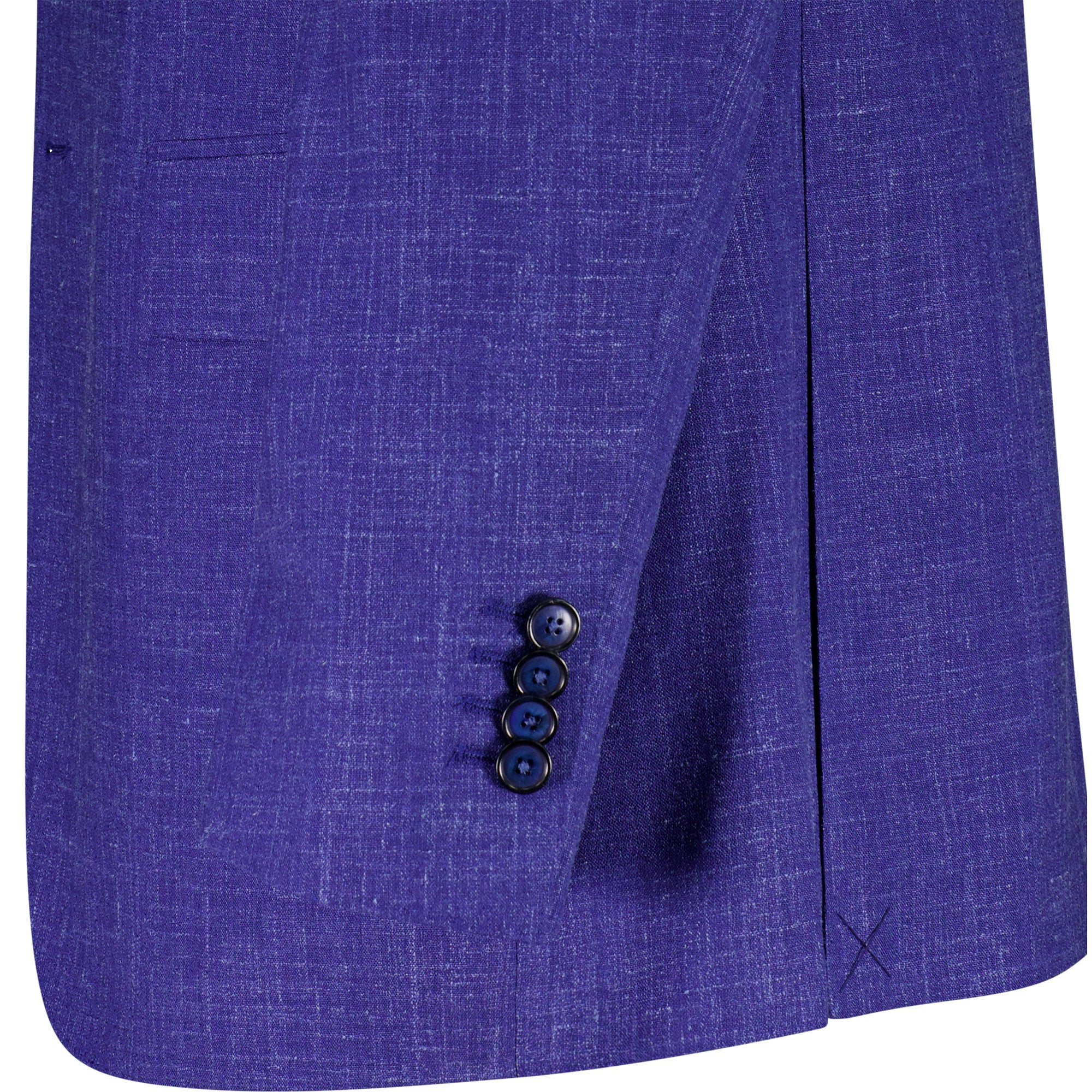 HENRY SARTORIAL Men's Blue Wool Blend Suit Jacket - Premium Business Blazer for Office, Wedding & Formal Events