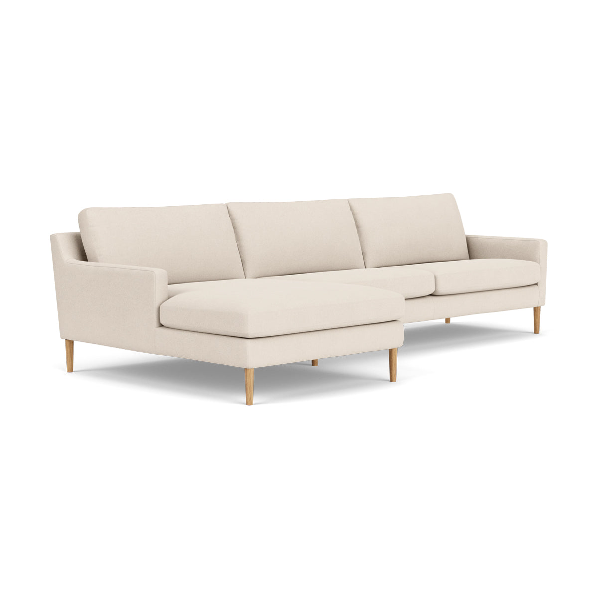 Astha Fabric Left Chaise Sofa - Modern L-Shaped Sectional Couch with Reversible Design for Living Room, Lounge & Home Theater Comfort
