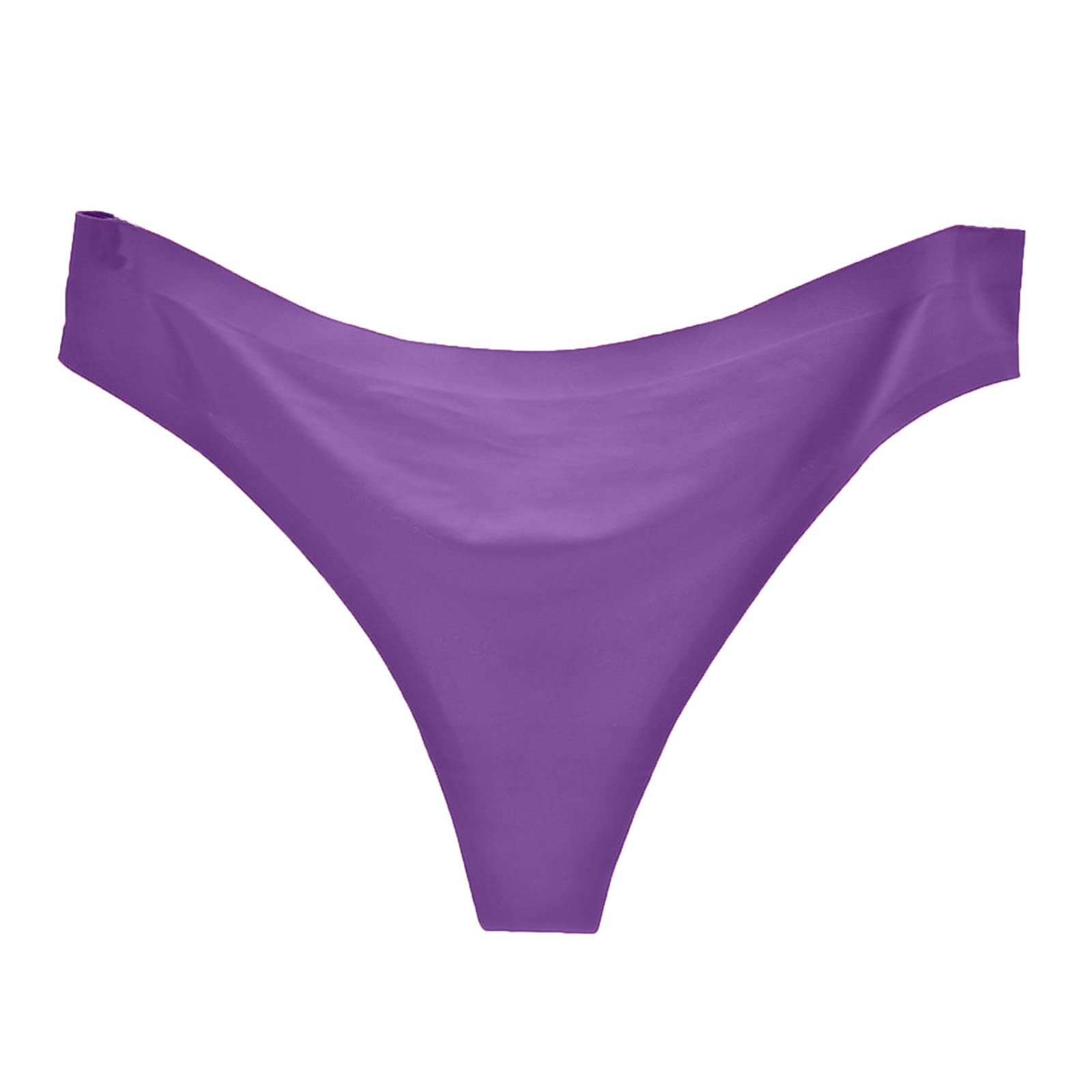 Sexy Lingerie for Women - Seamless Silk G-String Underwear with Ice Silk Crotch - Comfortable Purple Women's Panties for Date Night & Special Occasions