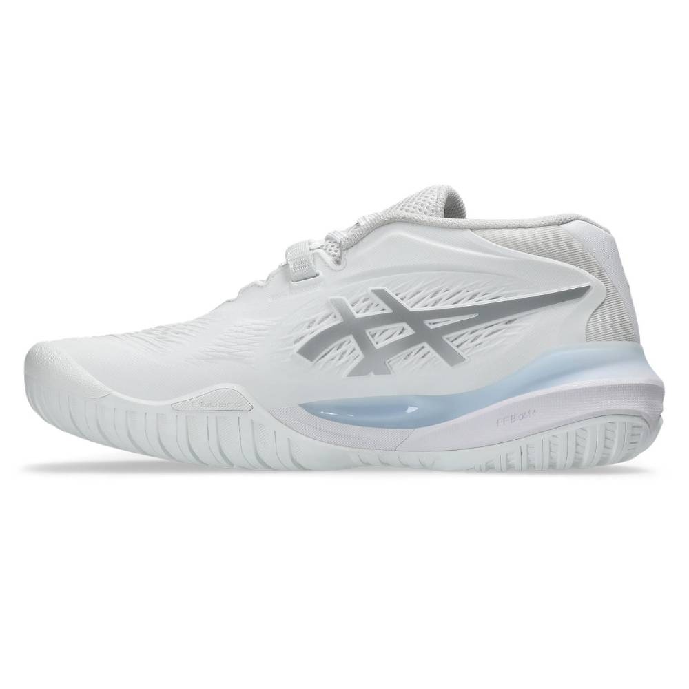 ASICS Gel Resolution X Women's Tennis Shoes - White/Pure Silver - High-Performance Court Shoes for Women - Perfect for Tennis, Pickleball & Indoor Court Sports