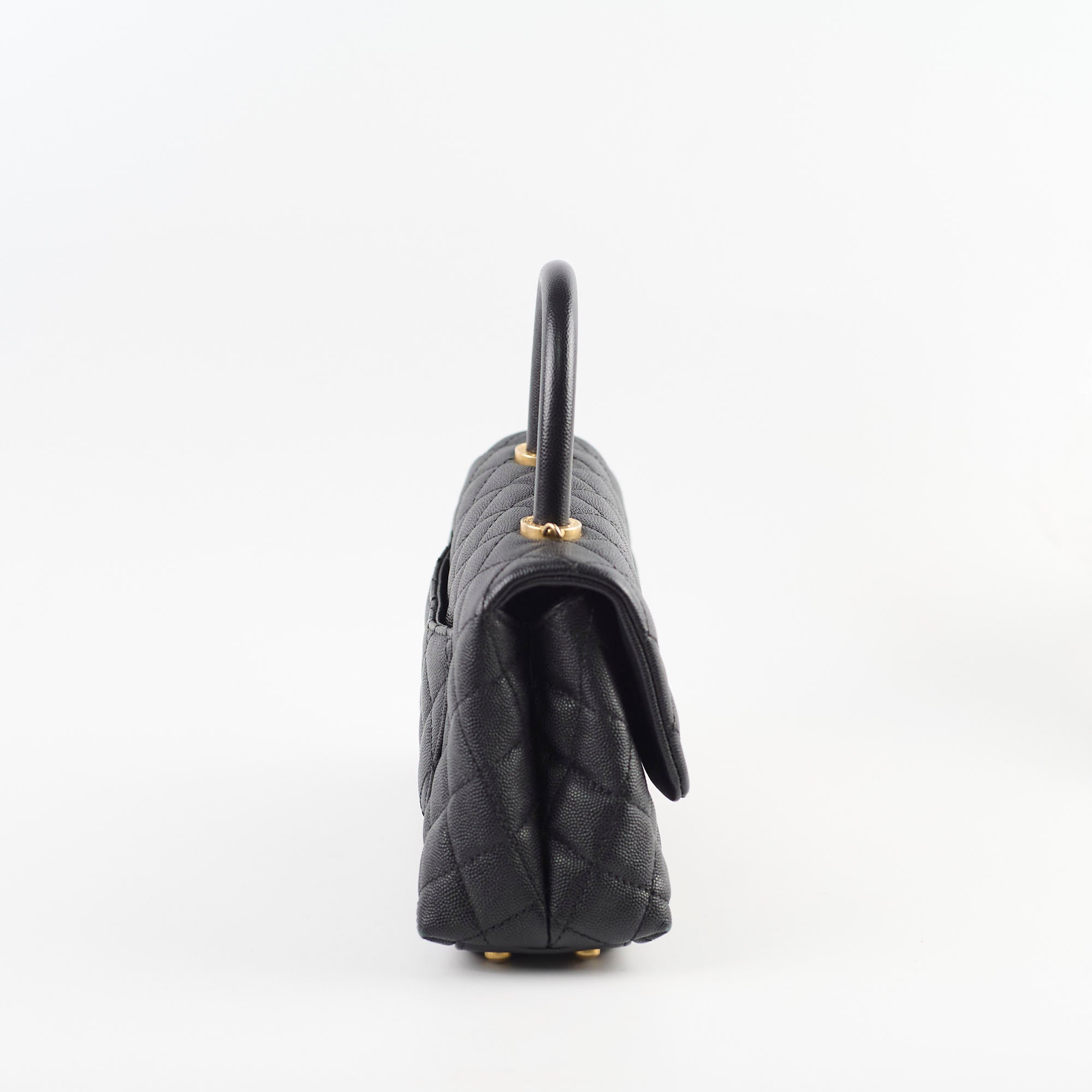 Chanel Small Coco Handle Bag in Black Caviar Leather - Perfect for Evening Events & Luxury Fashion Accessories