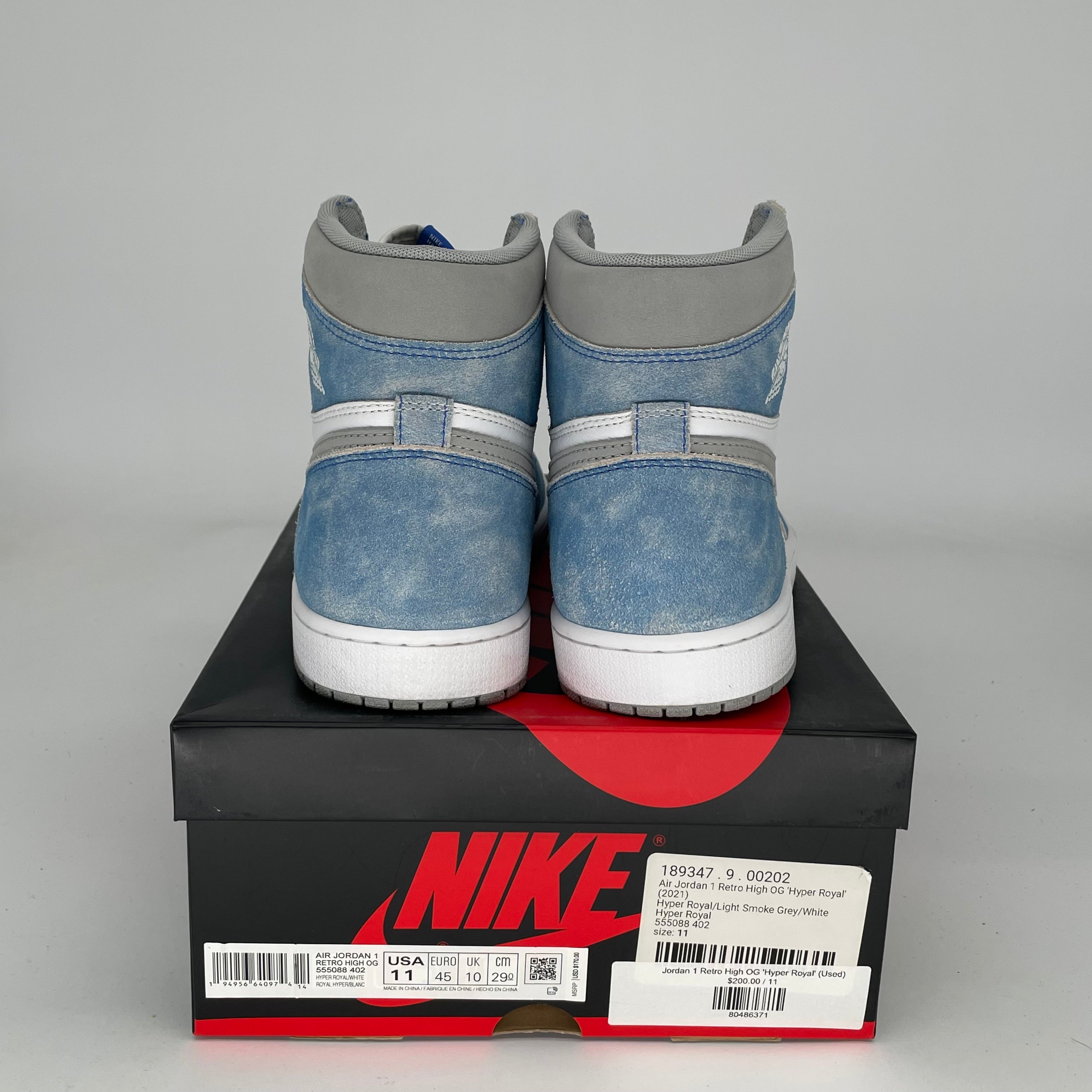 AIR JORDAN 1 HYPER ROYAL Men's Basketball Shoes Size 11 - 555088-402 | Retro High Tops for Streetwear & Sneaker Collection | Perfect for Casual Wear, Sports & Fashion Outfits