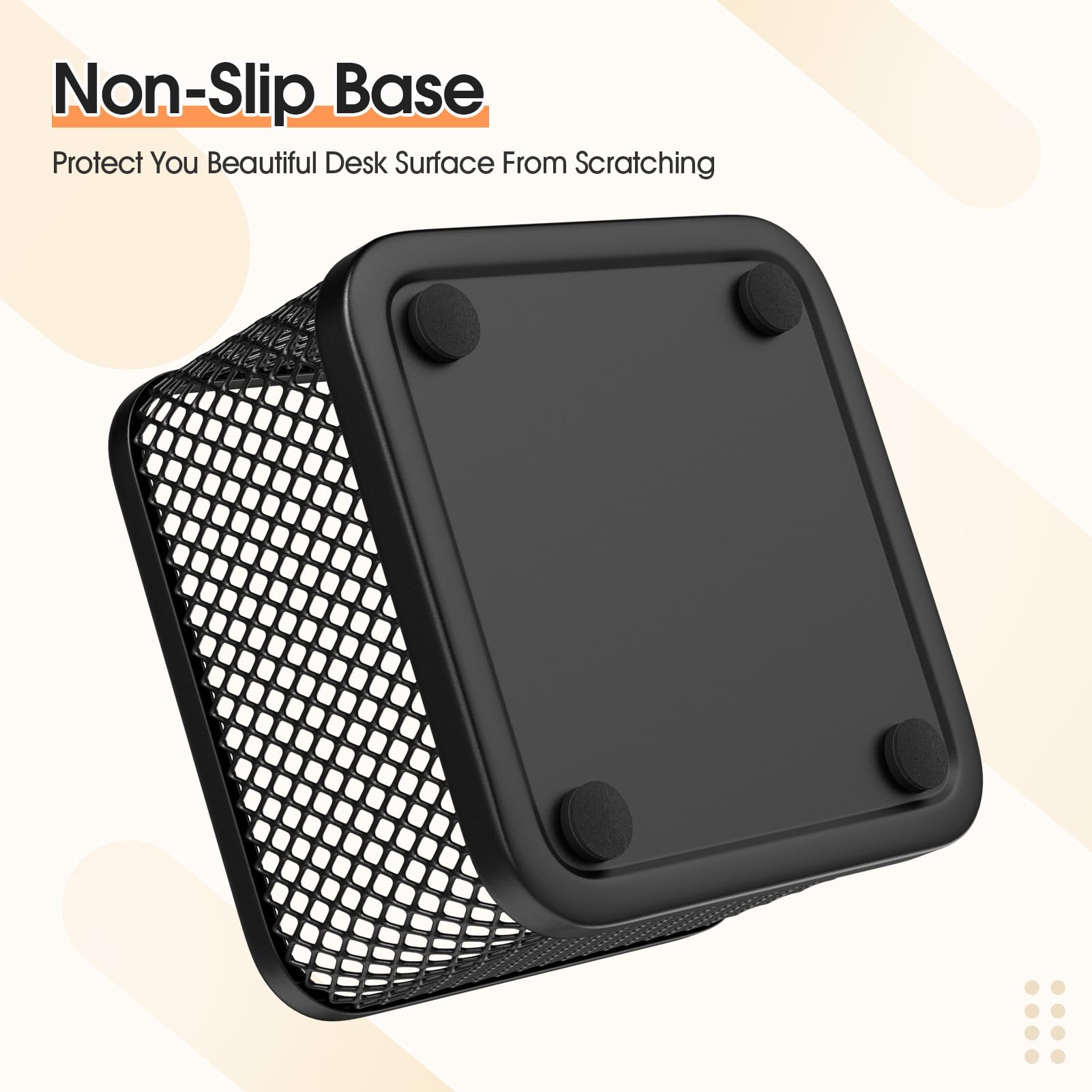MaxGear 4-Pack Black Mesh Paper Clip Holder & Organizer - Desk Paperclip Dispenser for Office Supplies, Binder Clips Storage - Perfect for Home Office, School & Workplace Organization