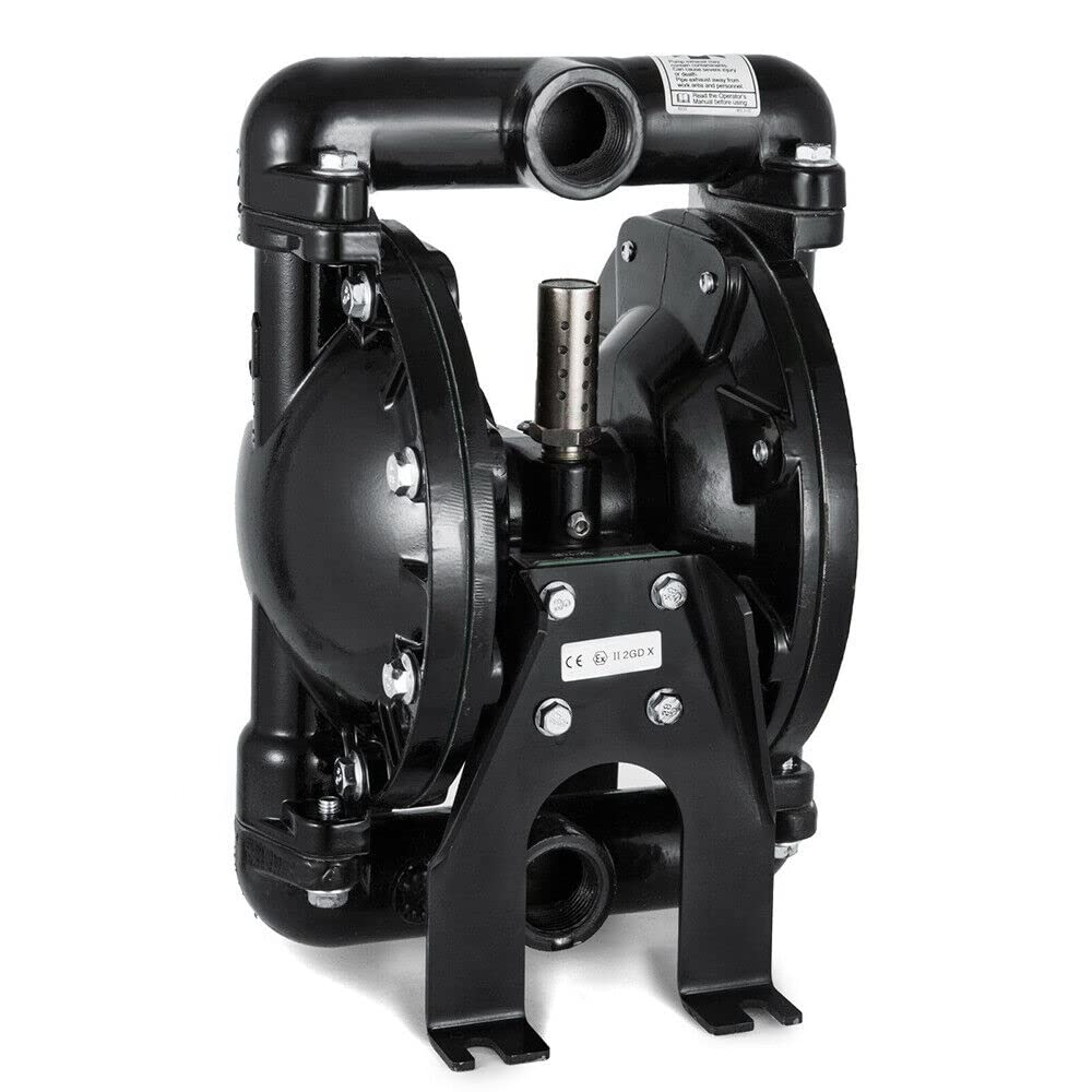 35 GPM Air Operated Double Diaphragm Pump - Cast Iron Construction, 120 PSI, 1
