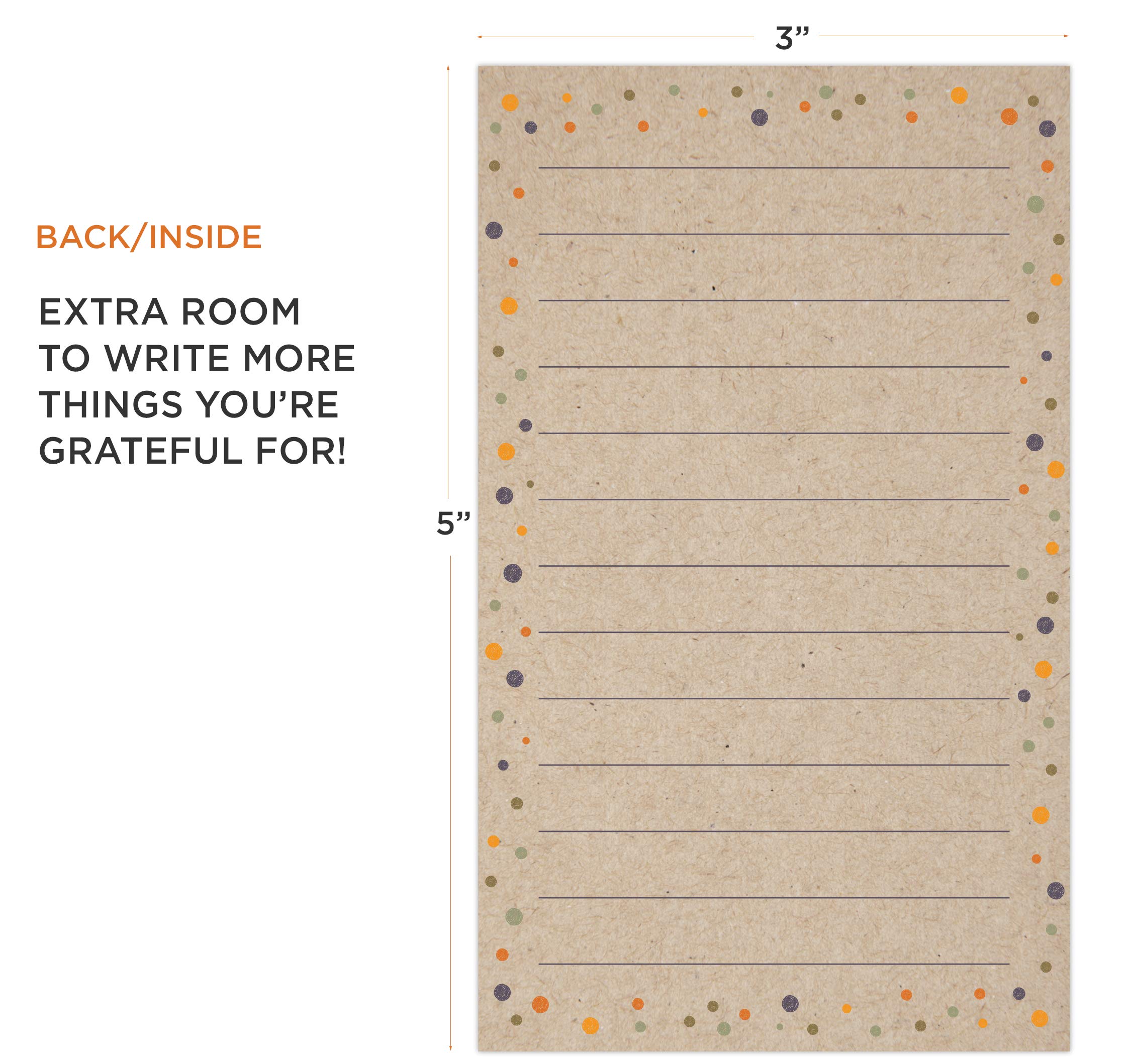 Koko Paper Co Thanksgiving Place Cards with Fill-in Gratitude Cards | 50-Pack Premium Heavy Cardstock | Perfect for Holiday Table Settings & Family Gatherings