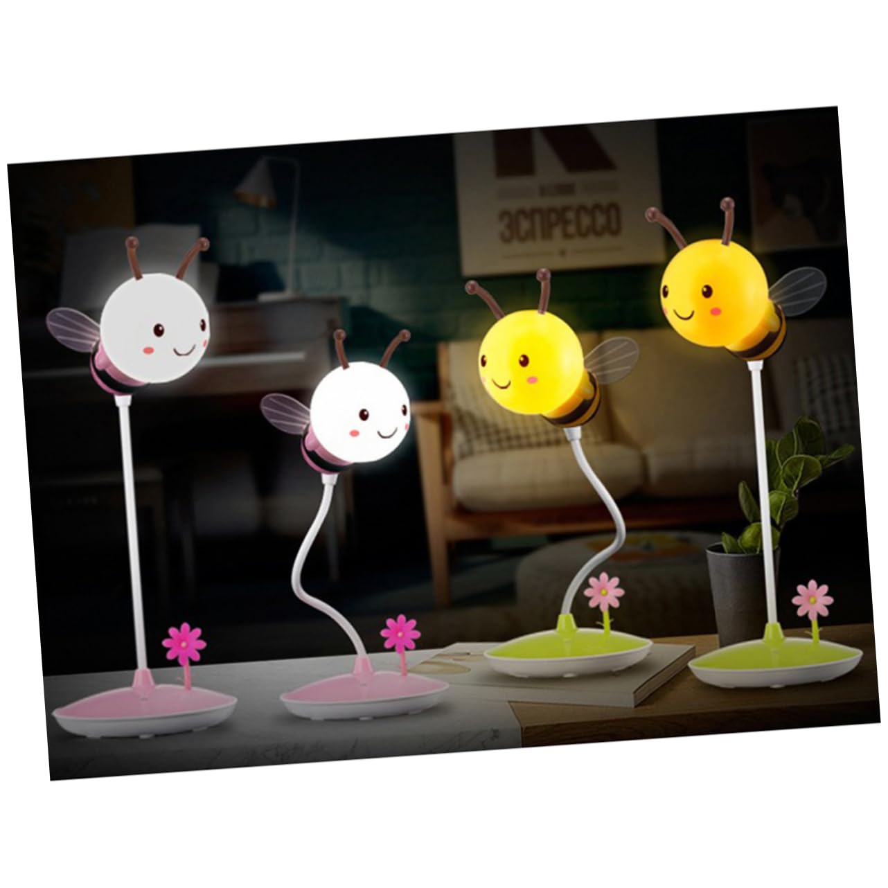 Artibetter 3-Pack LED Bee Night Light with Timer & Touch Control - Soft Glow Night Lamp for Kids, Nursery, Bedroom, Living Room | Perfect for Bedtime, Feeding, Nighttime Safety & Decor