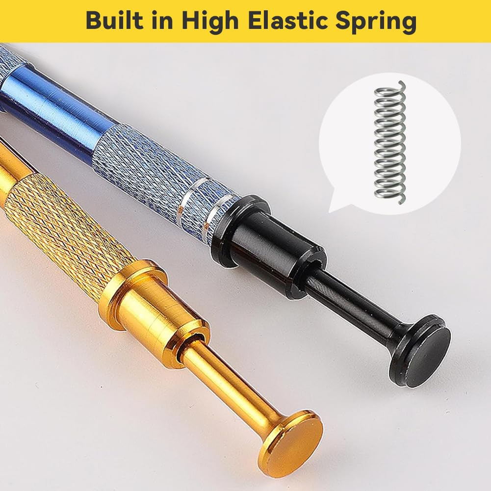3 Pack Stainless Steel 4-Claw Piercing Ball Grabber Tool - Jewelry Pick Up Tweezers for Tiny Objects, IC Chips & Small Parts - Perfect for Jewelers, Electronics Repair & Crafting