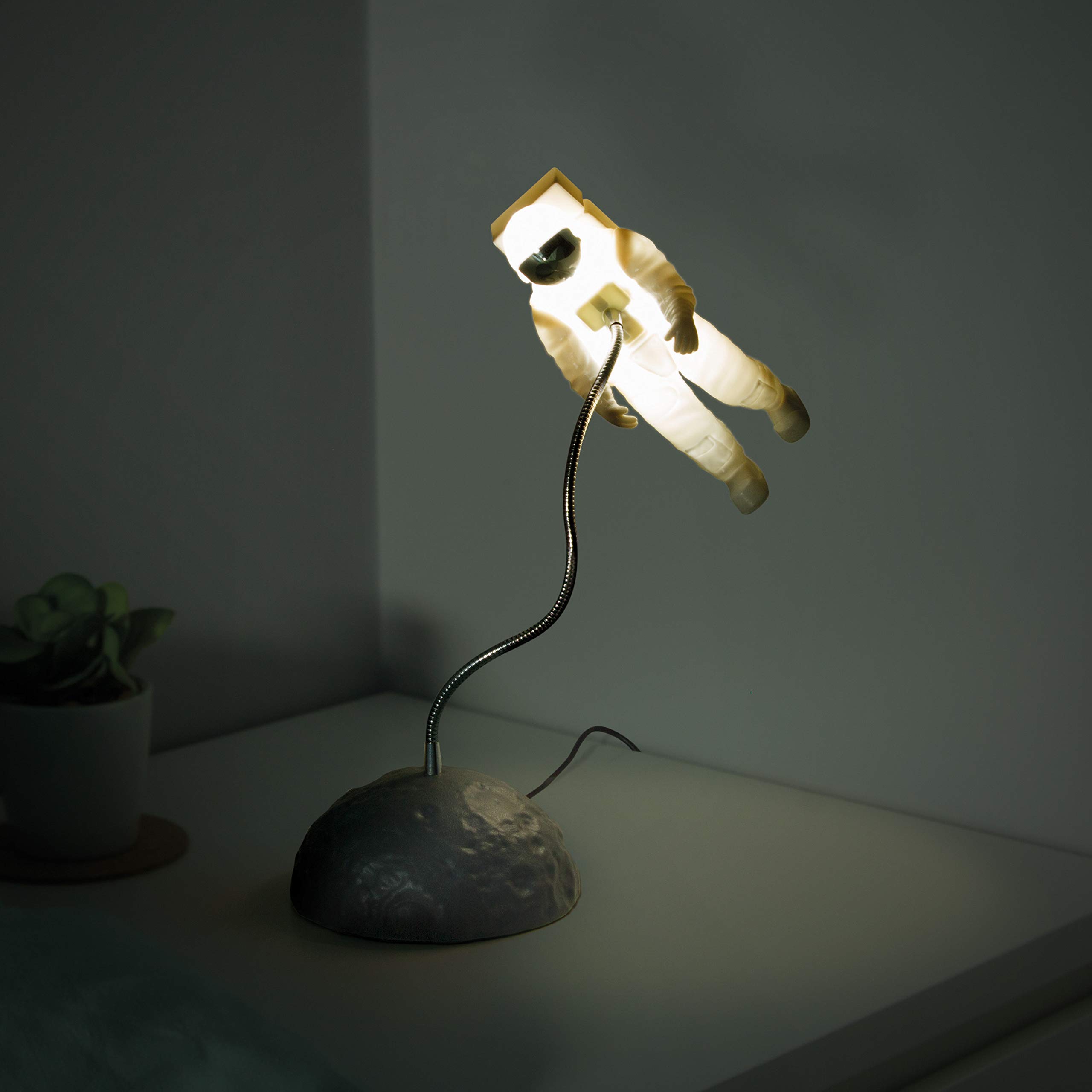 Floating Astronaut LED Desk Lamp - Cool Space-Themed Night Light for Kids Room, Study & Office Decor