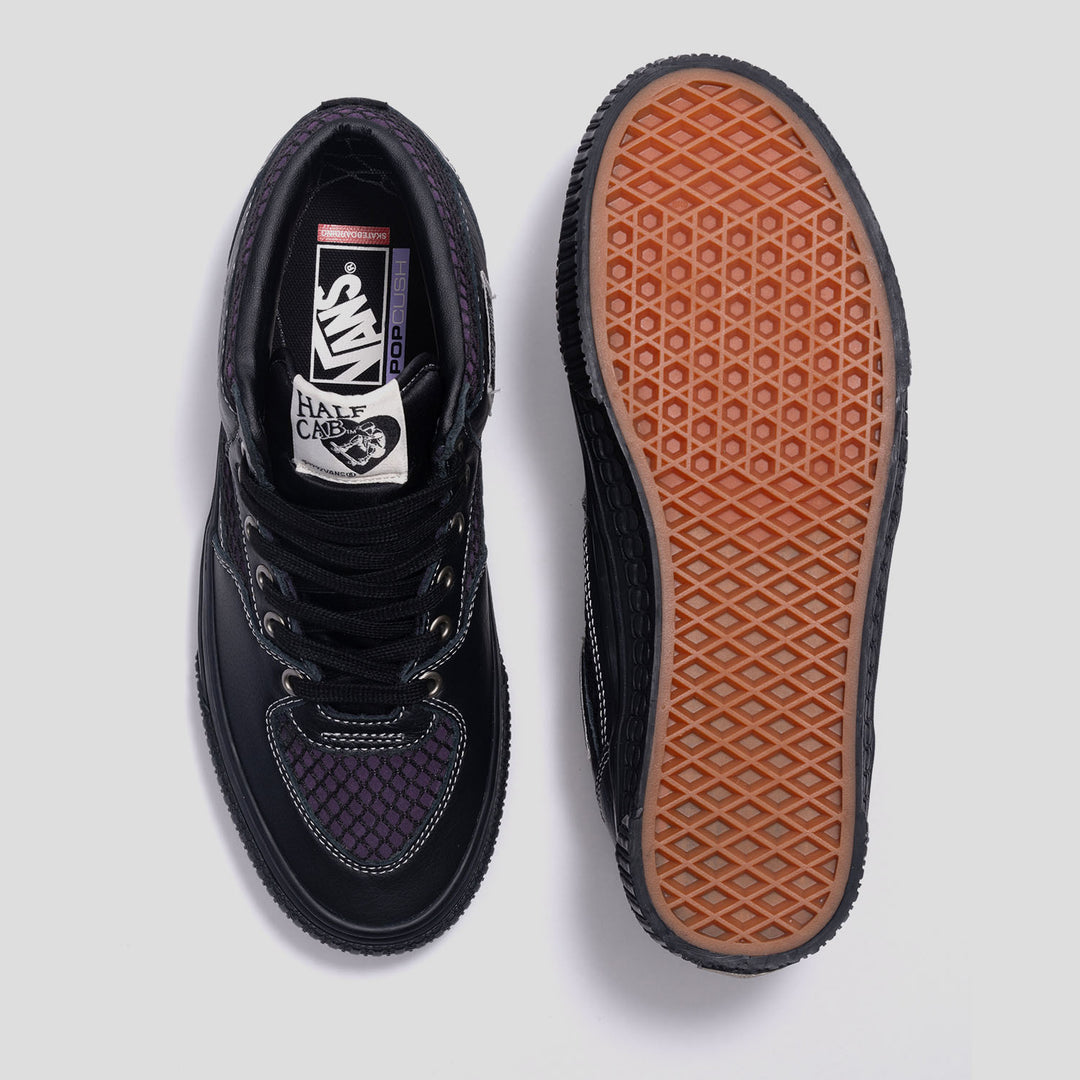 VANS X Passport Skate Half Cab Shoes - Black/Night Suede - Men's Skateboarding Sneakers for Street Style & Extreme Sports