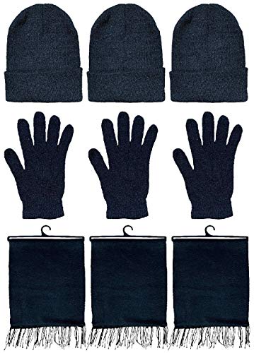 Adults Black 3 Sets of 3