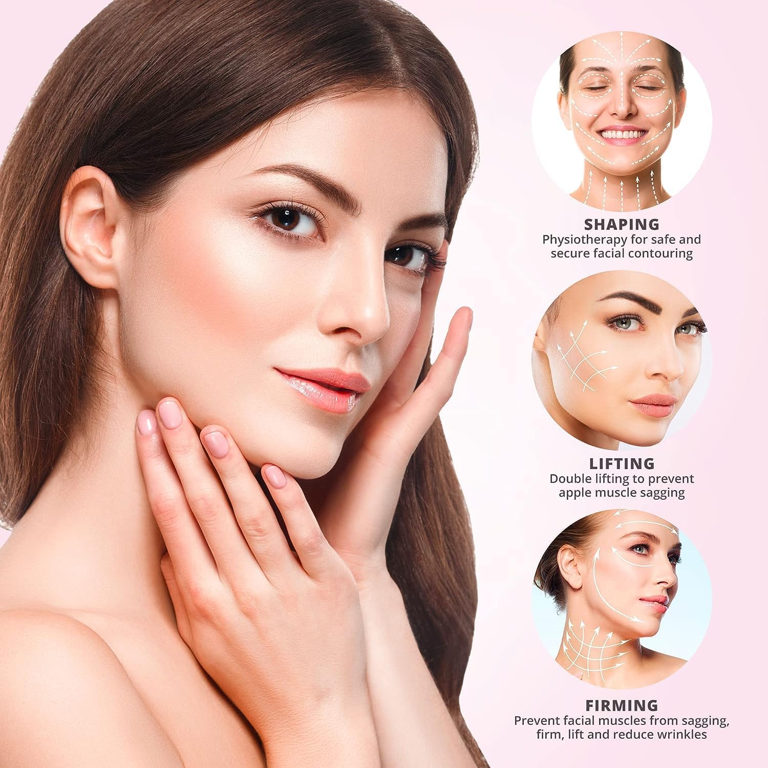 Kwinto Silicone V Face Mask - Facial Slimming Bandage for Cheek, Chin & Neck Lift - Double Chin Reducer for Women & Men - Skin Tightening & Lifting - Perfect for Home Spa, Yoga & Relaxation