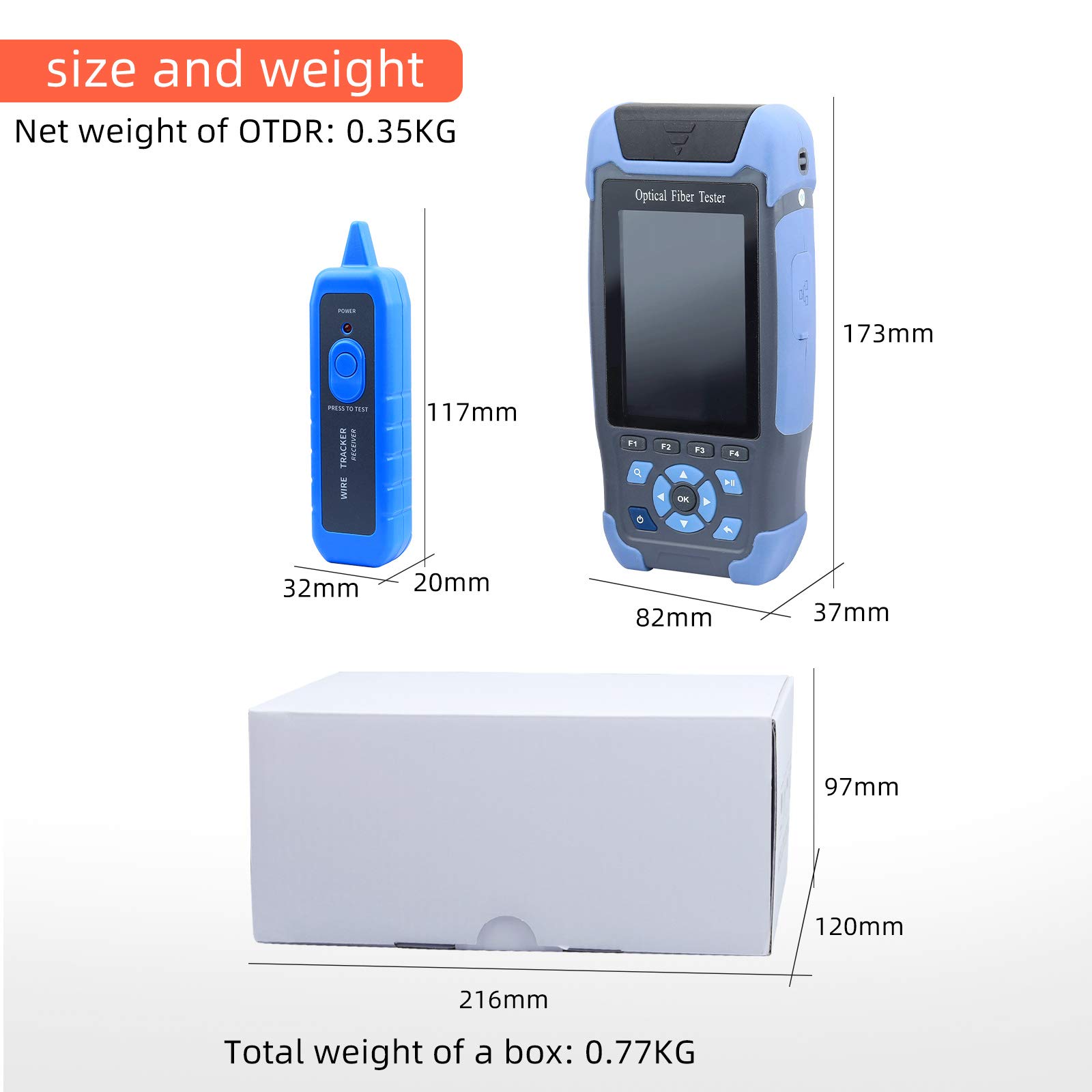 Professional 9-in-1 OTDR Fiber Optic Cable Tester with VFL, OLS, OPM & RJ45 Ethernet Testing - 900D-SC/FC UPC for Network Installation, Maintenance & Troubleshooting (Ideal for Telecom Engineers & Data Center Technicians)